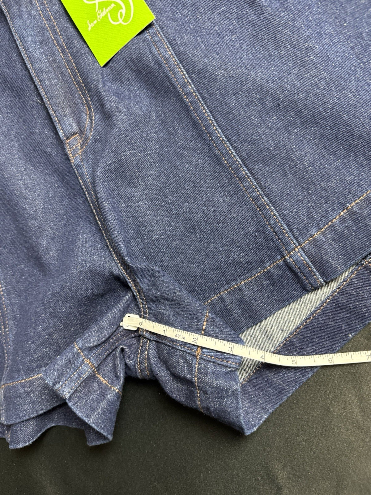$79 Sam Edelman Sydney Kaden Ribcage Flared Blue Jean Shorts Sz L/31
