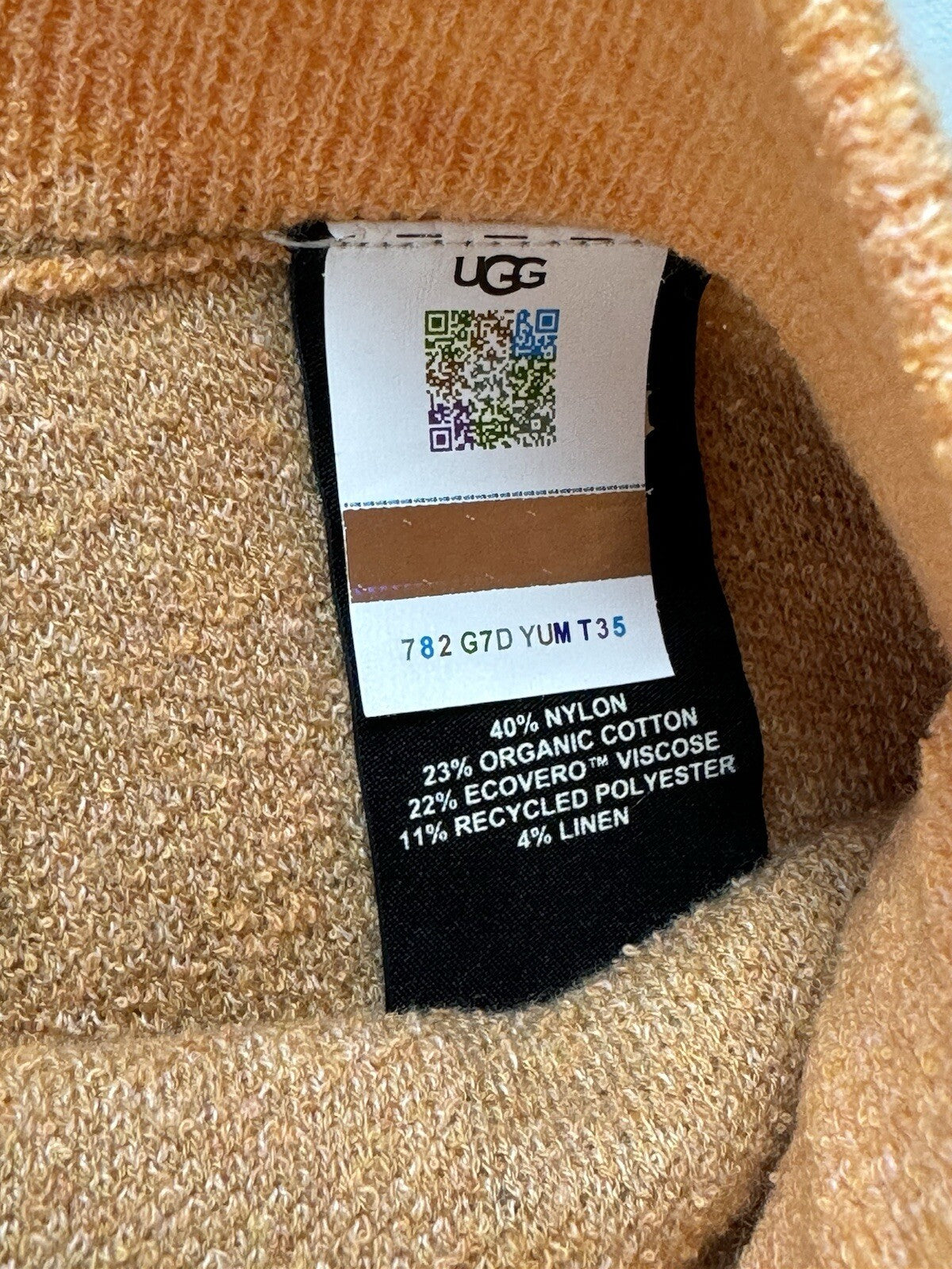 $118 UGG Women’s Maliah Sweater Shorts Orange Brown Checked Sz S. (B.103)