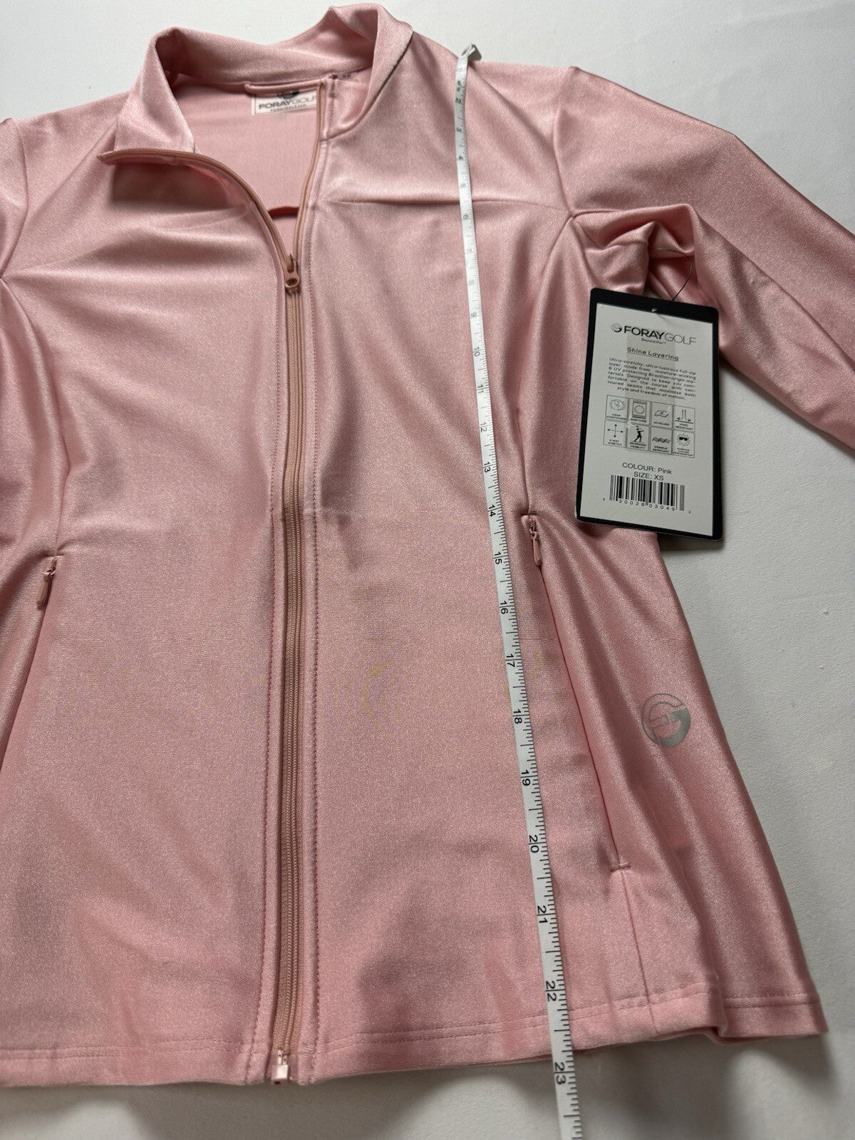 FORAY Women’s GOLF SHINE LAYERING JACKET Sz XS Pink (B.104)