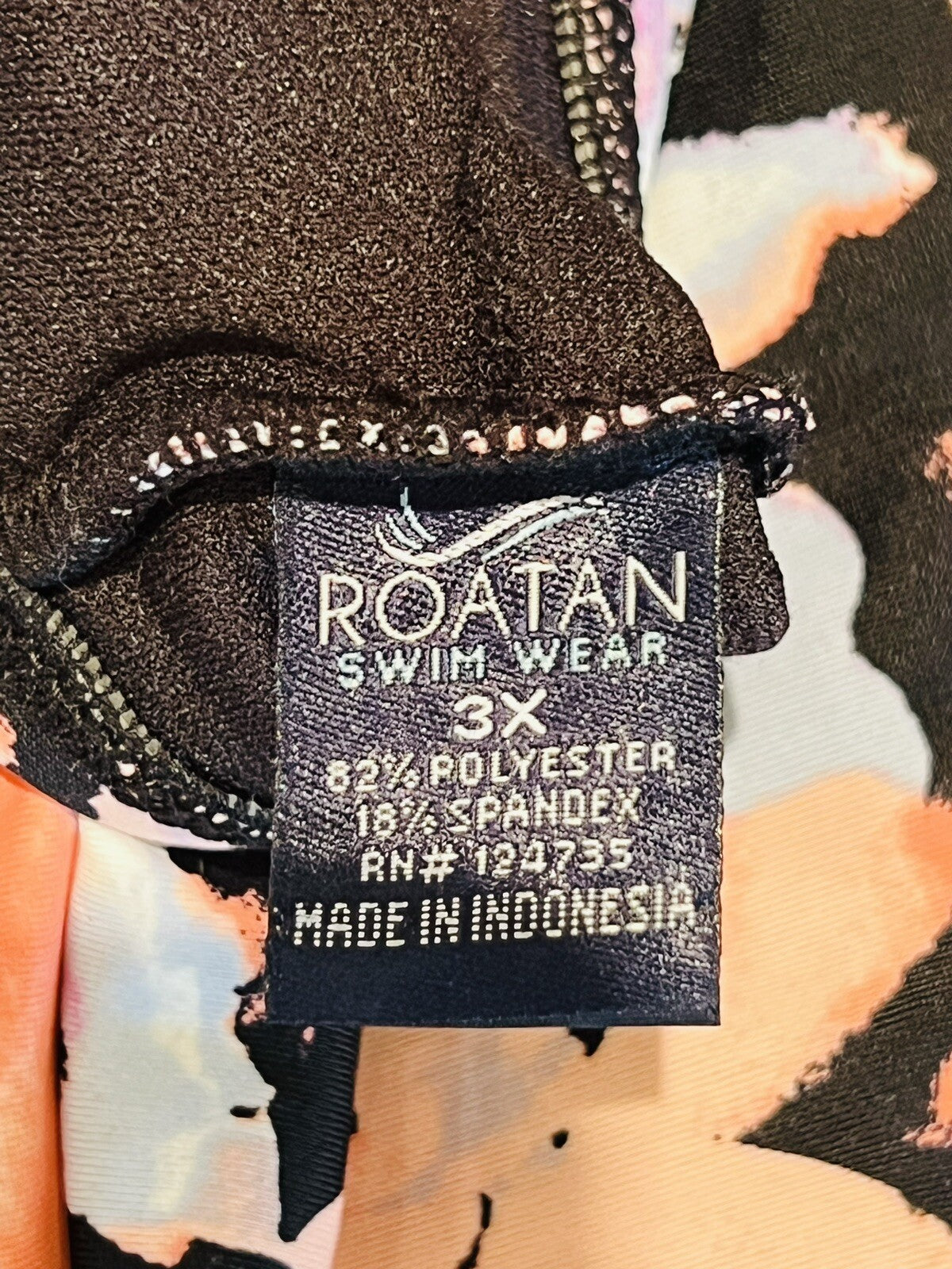 ROATAN Woman’s Plus MultiColor Floral One Piece Bathing Swim Suit Sz 3X