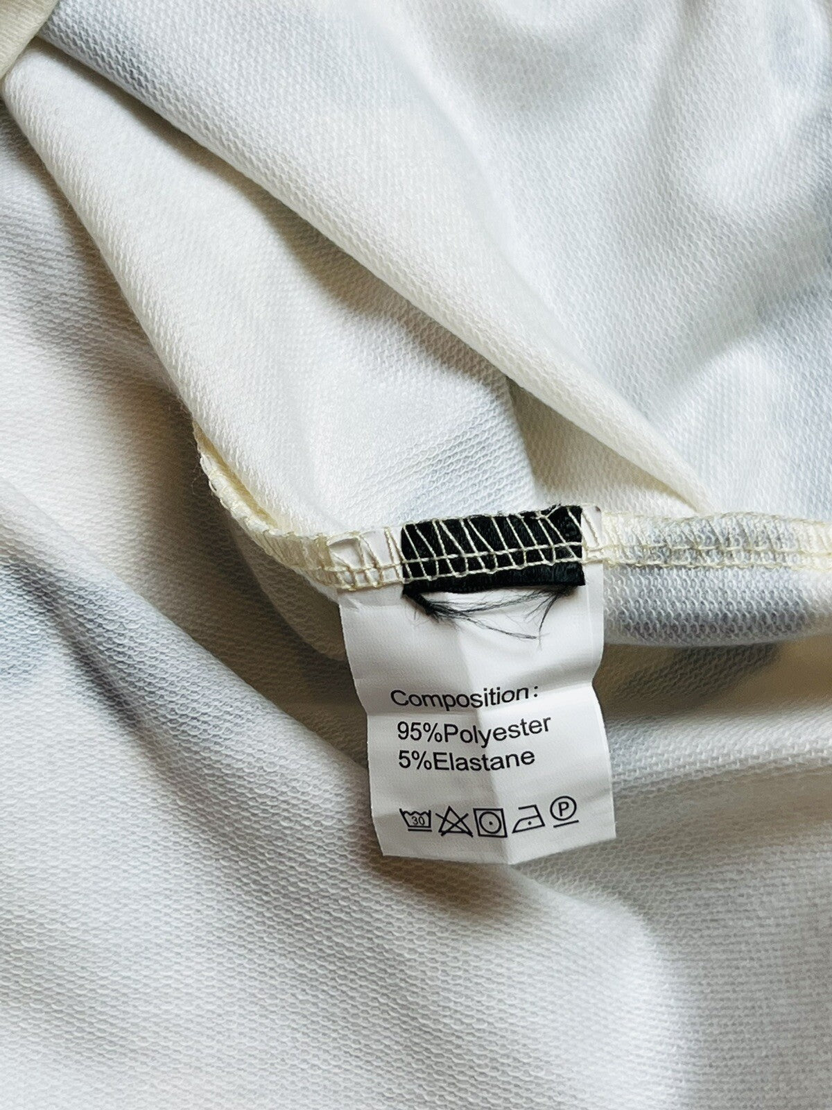 Women's Ivory w/ Black stripes Short-Sleeve Dress Size XL Tie Waist