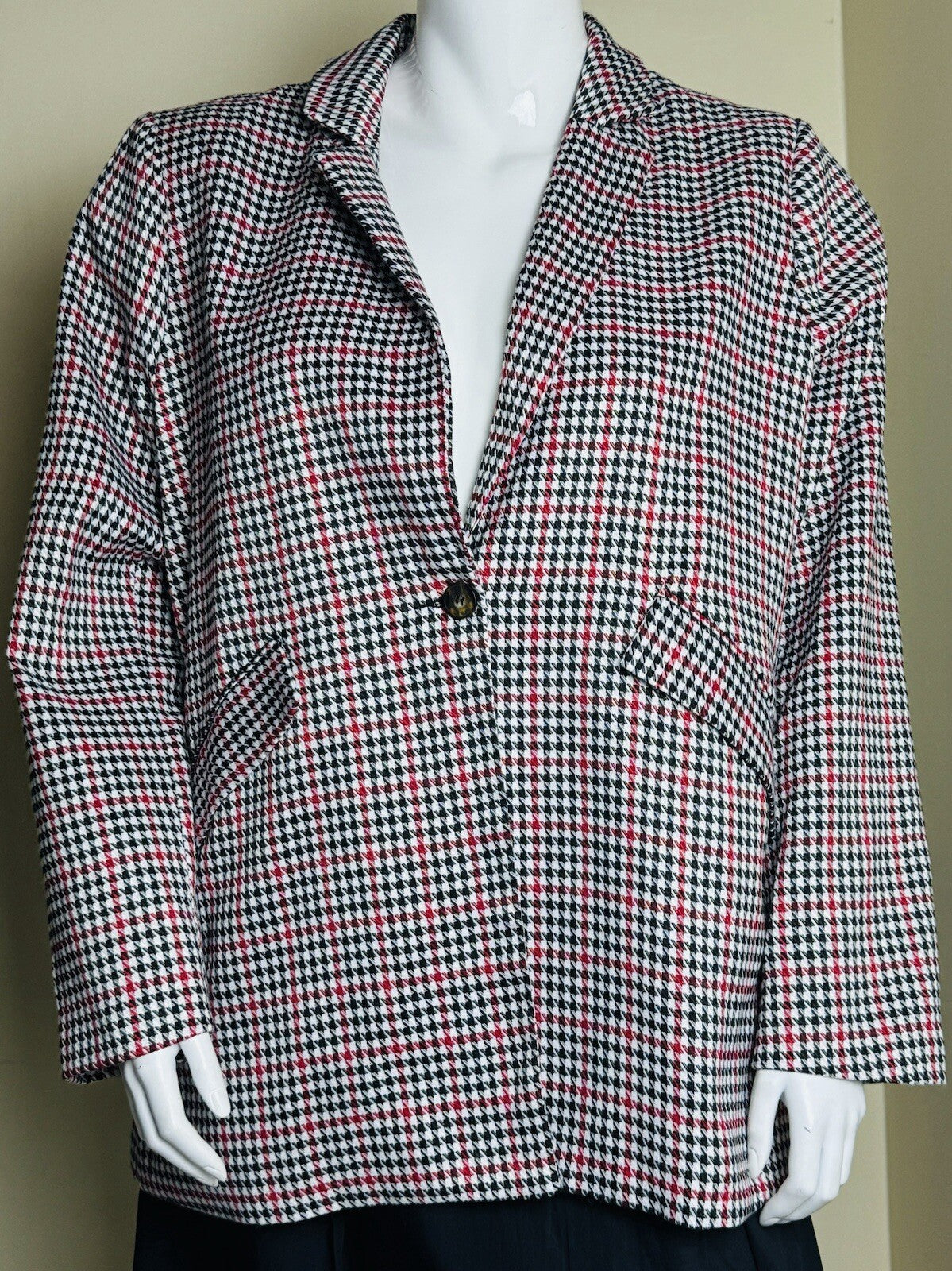Women’s Houndstooth Blazer Size 2XL (B.119)