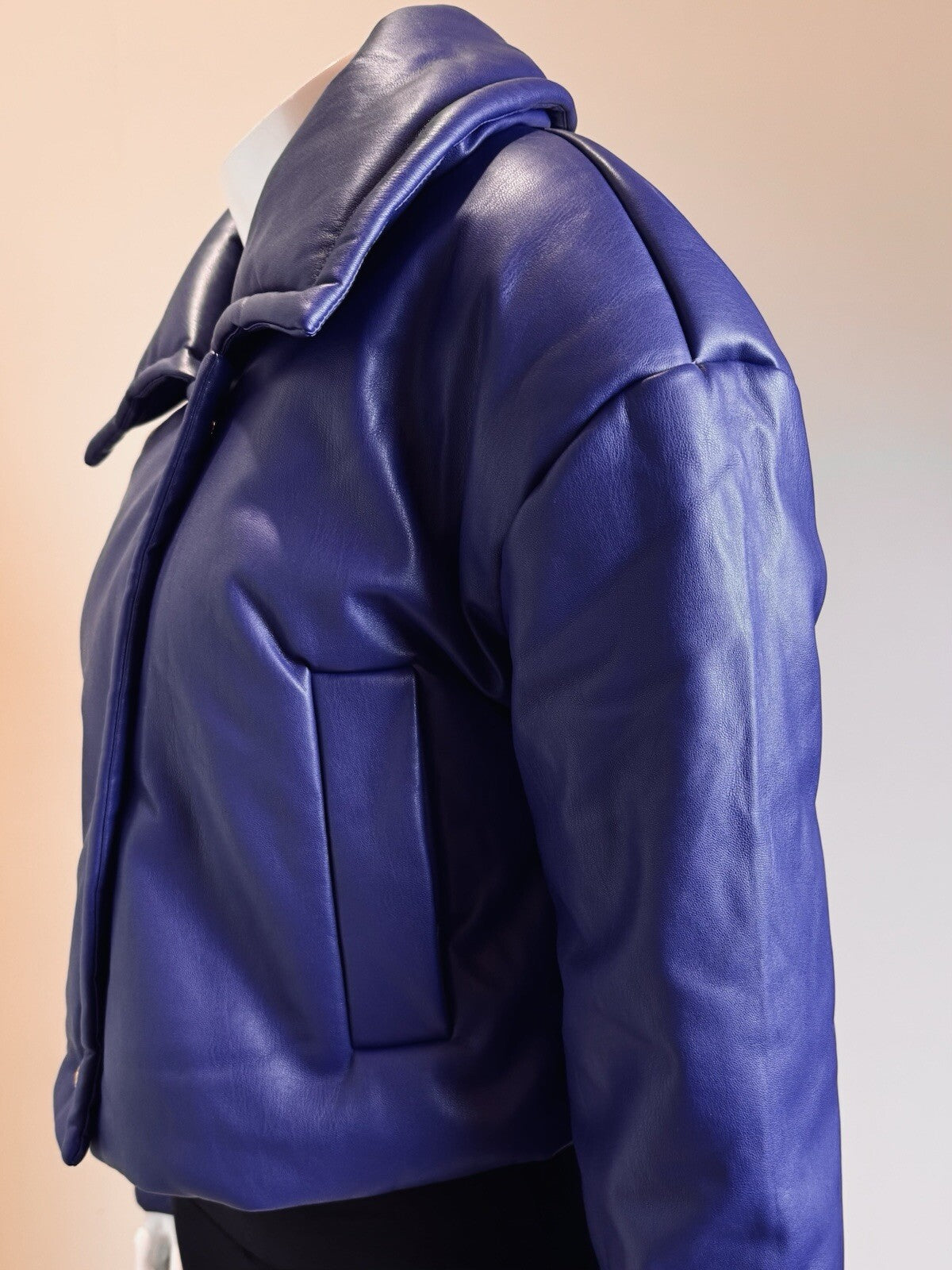 $278 Rebecca Minkoff Women's Cropped Padded Jacket Sz L. (B.123)