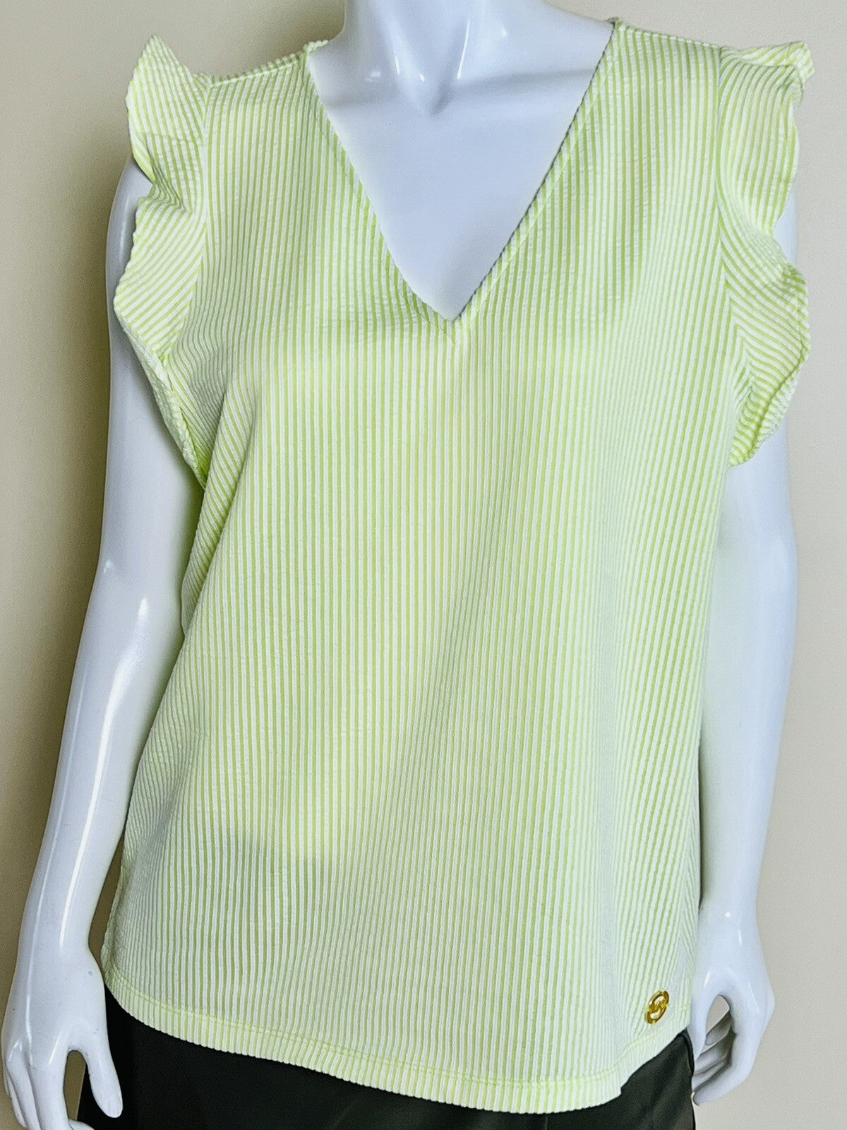 $88 Michael Kors Women’s Top Lime Sleeveless Blouse Sz XL. (B05)