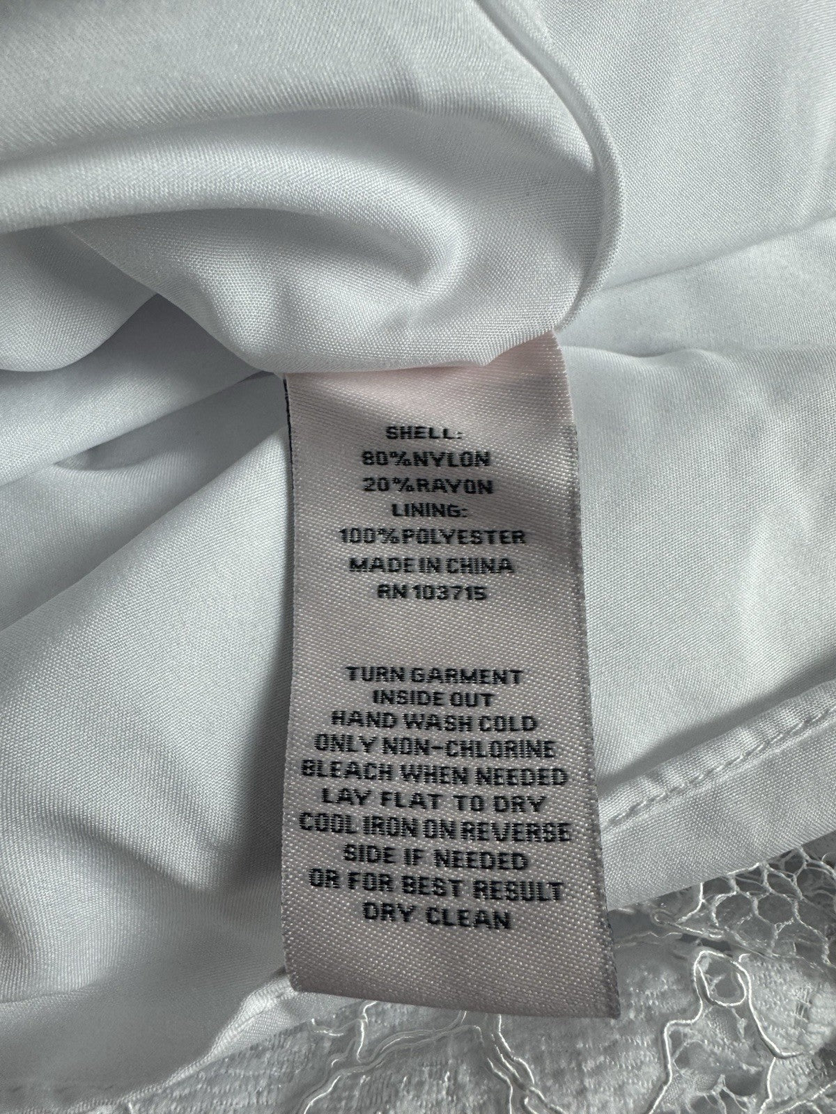$168 NANETTE LEPORE Lace White Dress Sz 14 (B.169)