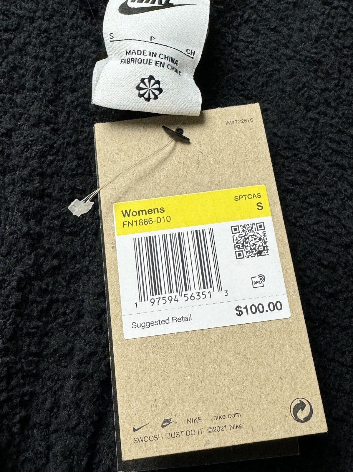 $100 Nike Fleece Vest Women’s Navy Sz S (B.93)