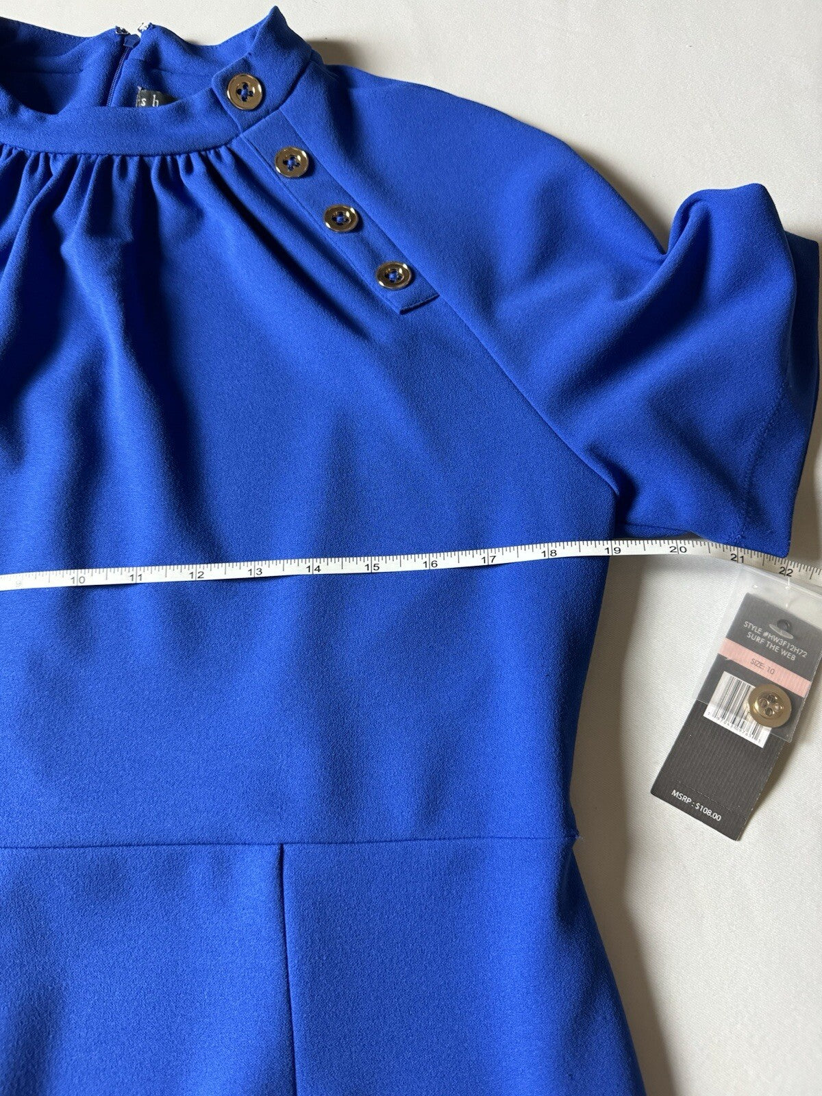 $108 Sharagano Women’s Blue Size 10 Dress (B.97)