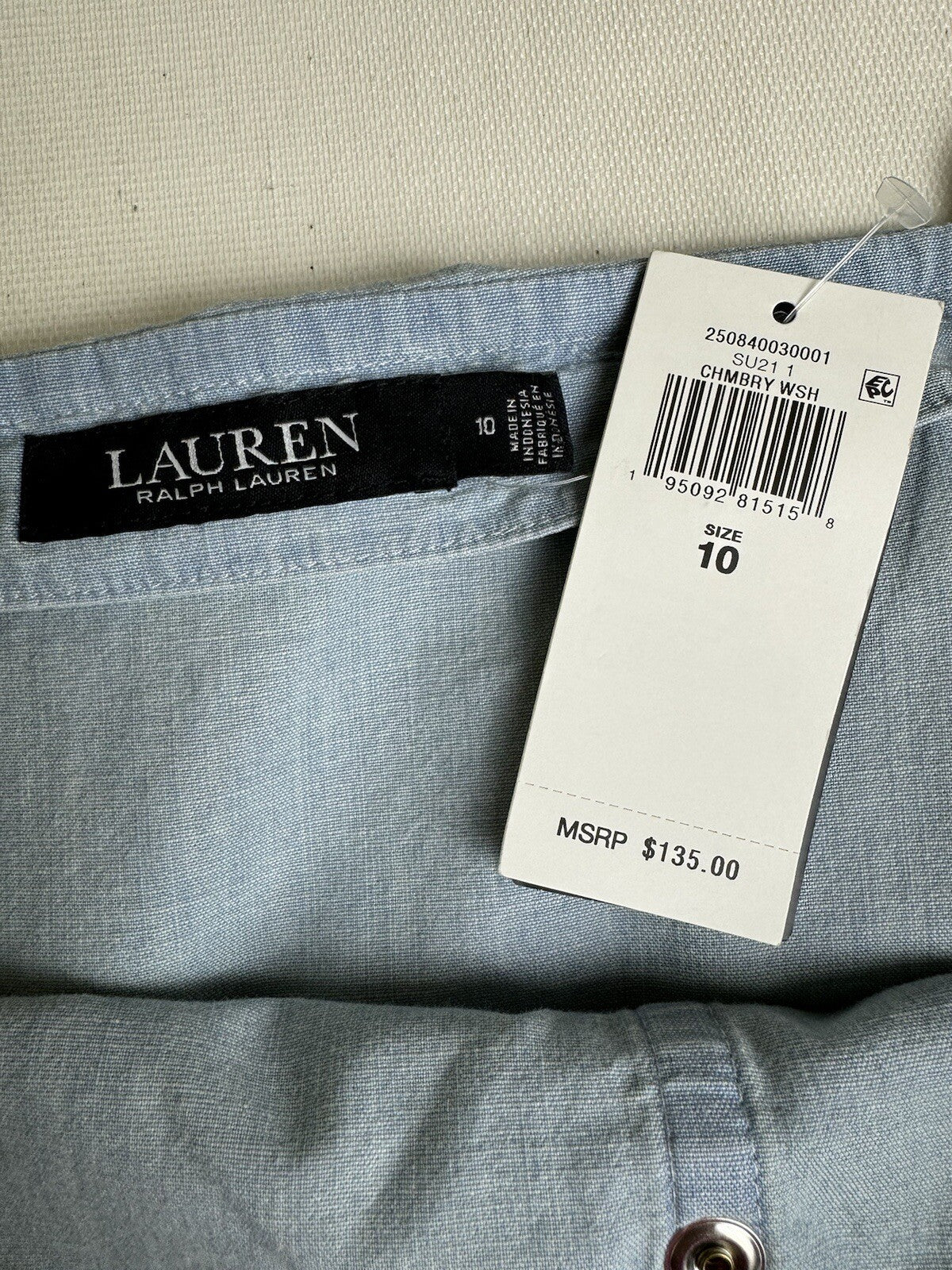 $135 Ralph Lauren Women’s Cotton Size 10 Jeans Dress (65)