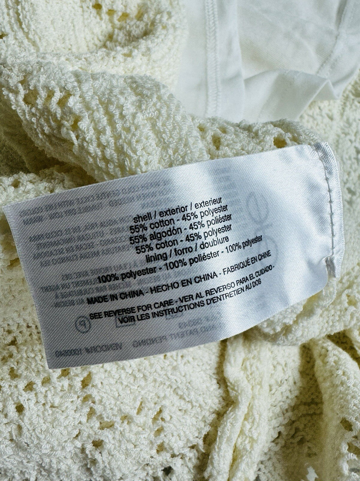 $139 Sam Edelman Women's Crochet Ivory Dress Sz XL (B.91)