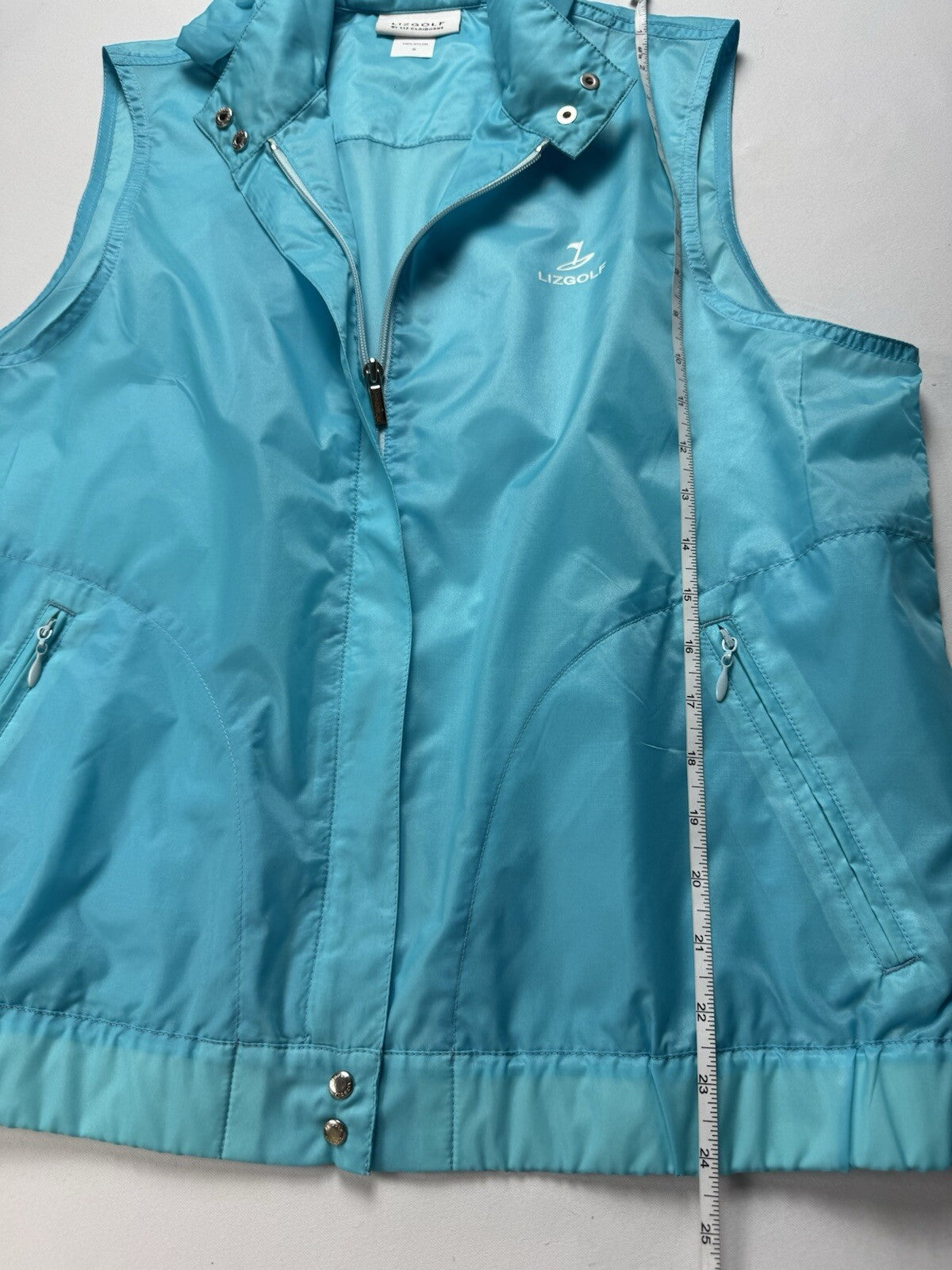 Liz Golf Activewear Polyester Women’s Full Zip Vest Sz M