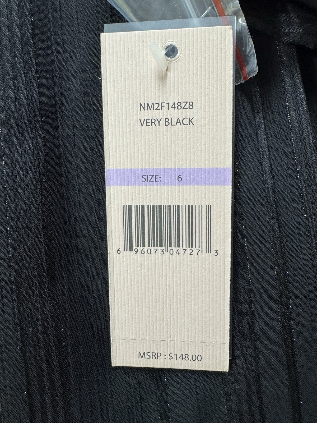 $148 NANETTE LEPORE Sheath Black Dress Sz 6. (B.155)