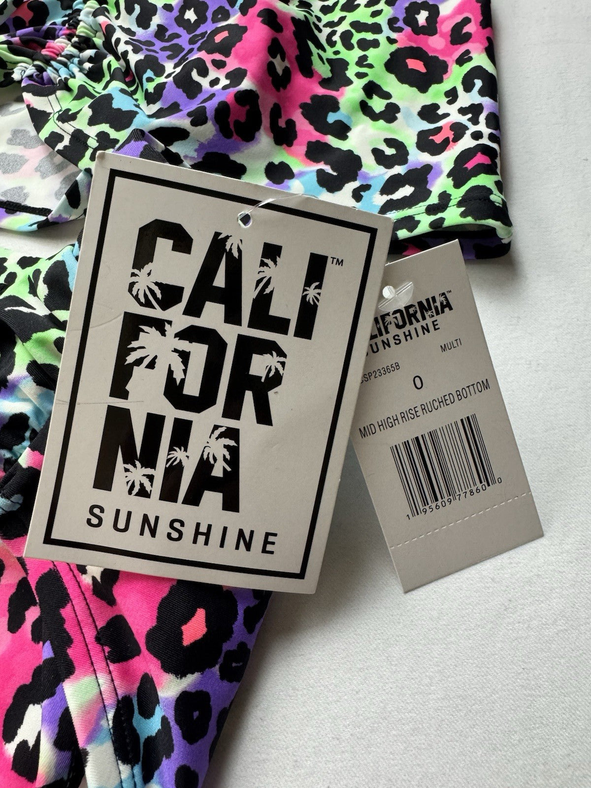 California Sunshine Bralette Bikini Top Sz S Hipster Bottom Size 14 (B.152)