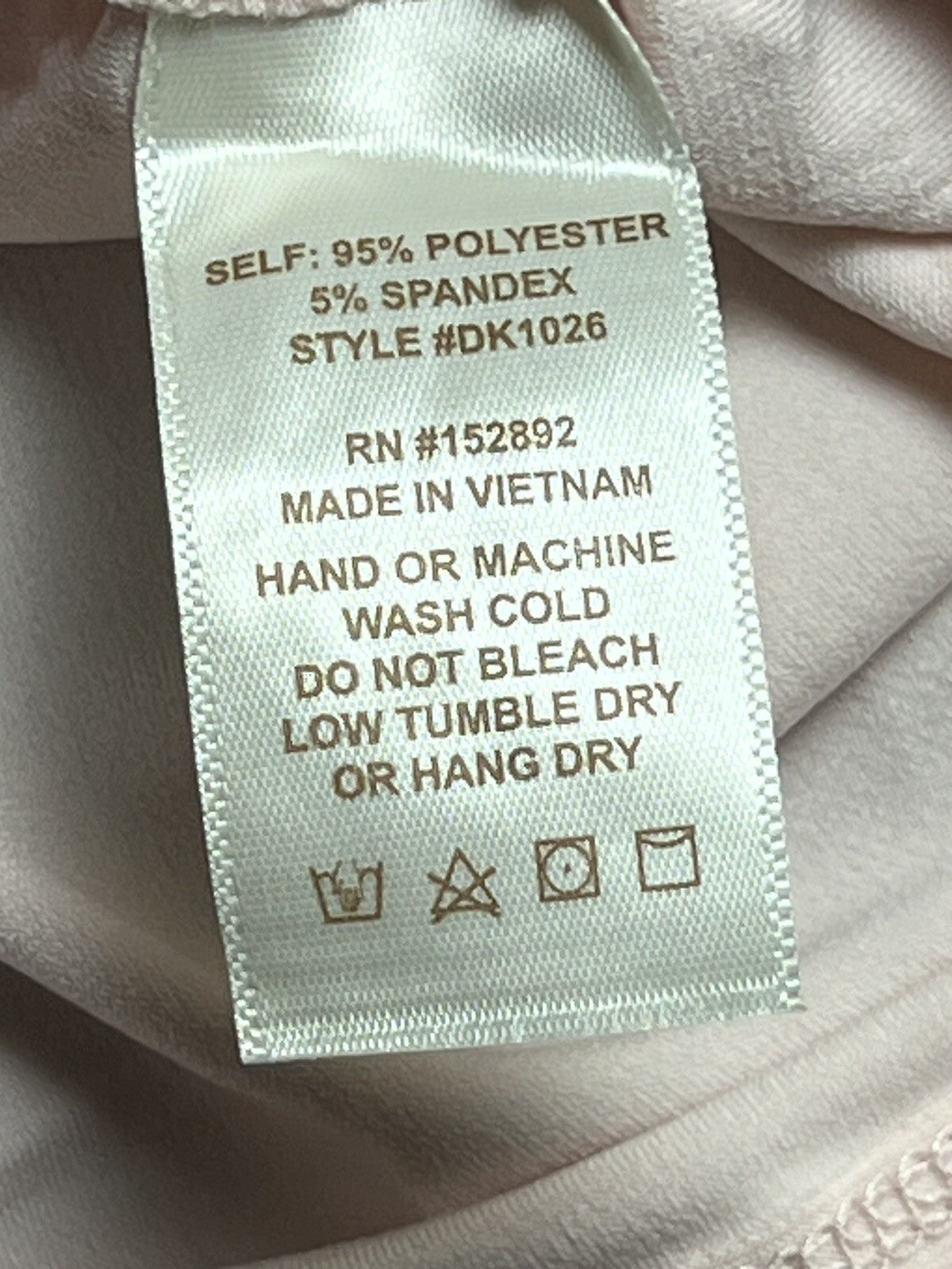 E.L.H. Studio Spaghetti Strap Padded Dress Women's Size XL Pink