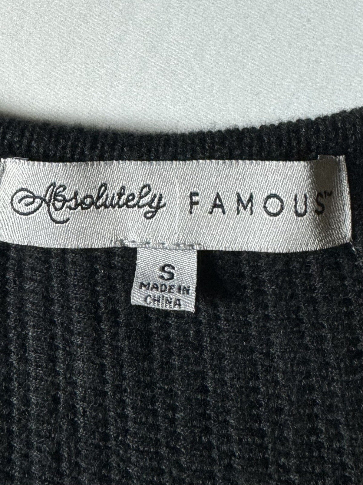 ABSOLUTELY FAMOUS Black Crochet Dress Sz S ( B.97)