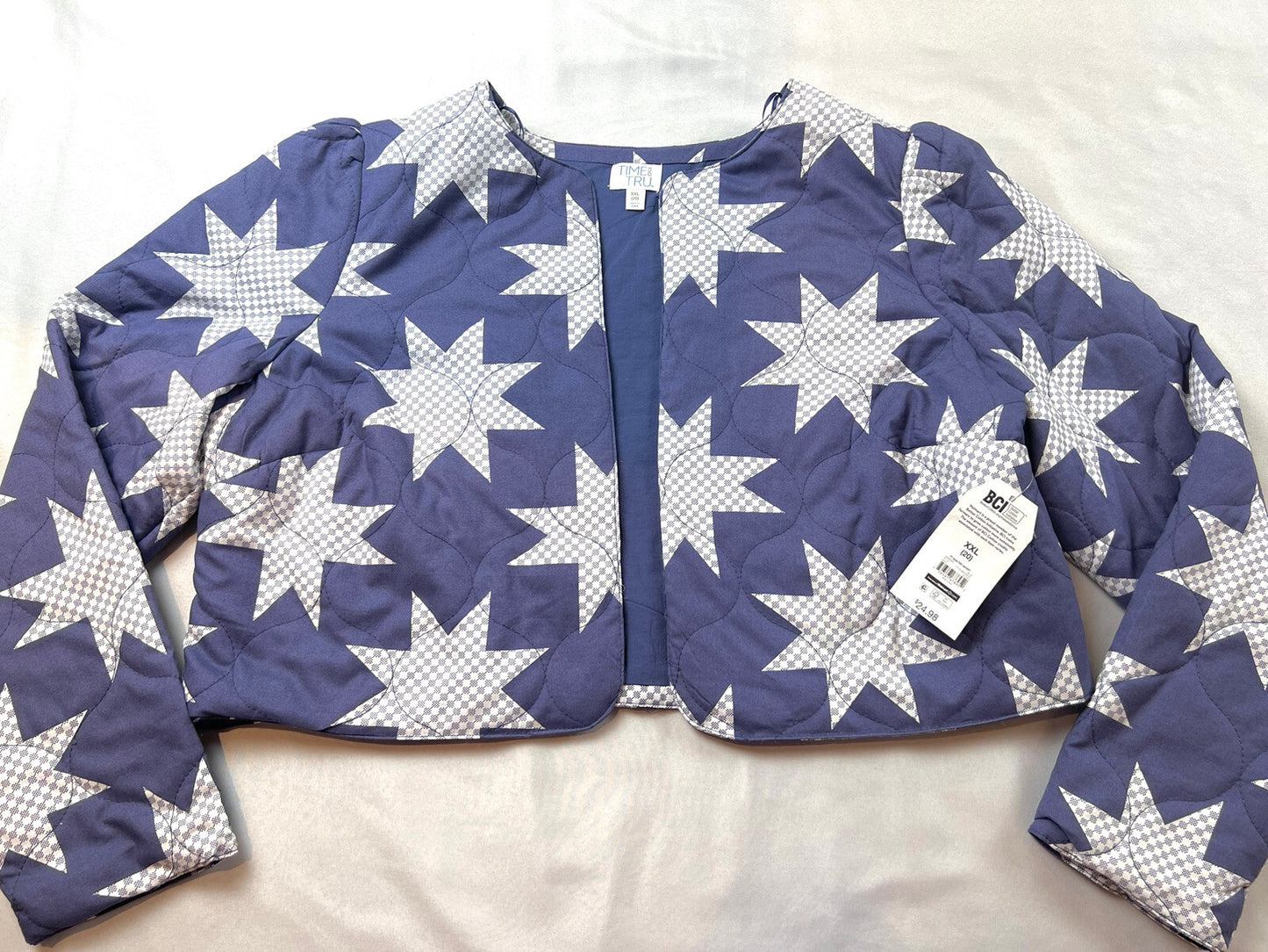 Time And True Women's Blue Cardigan Sweater Sz M