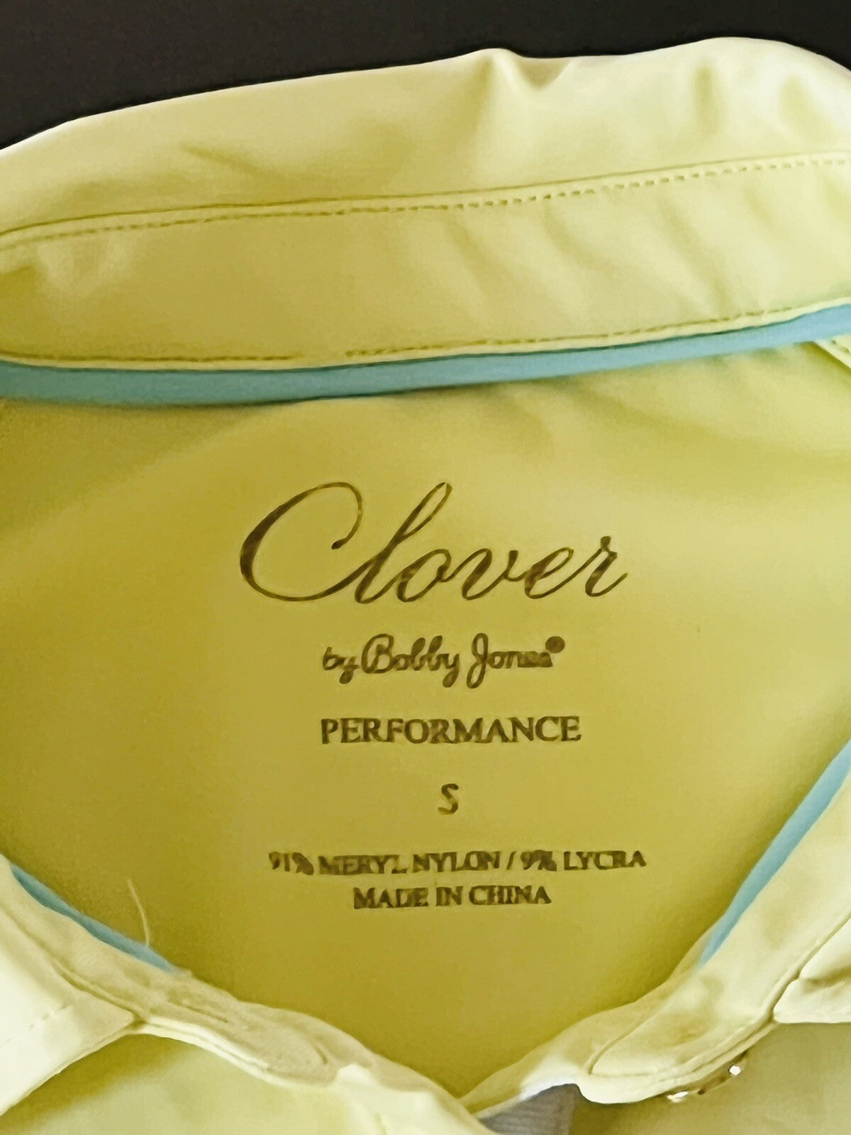 Clover Women's Golf Polo Shirt Yellow Sz S (16)