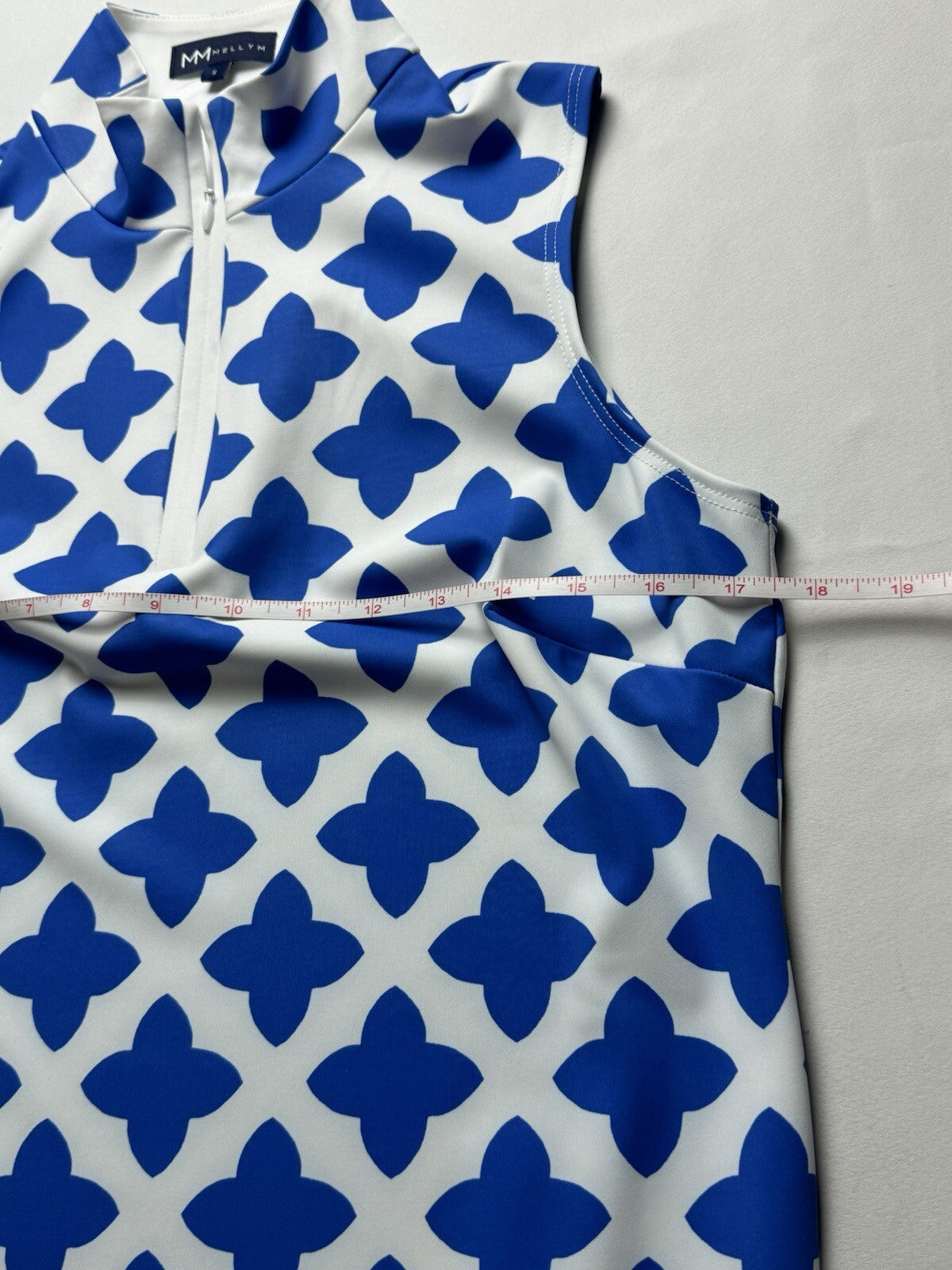 $200 Melly M Women's Golf Tennis Dress 1/4 Zip Sleeveless Sz L. (B.05)