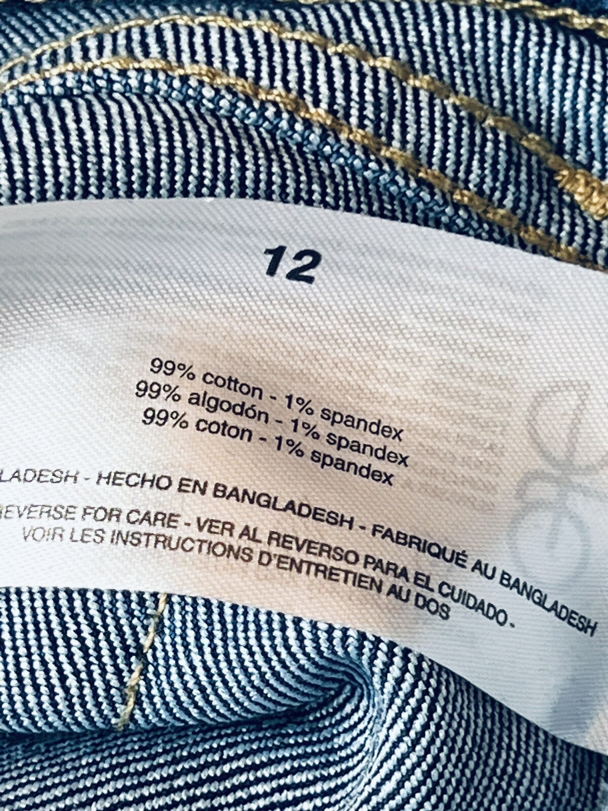 Anne Klein Women's Floral Blue Jeans Skirt Sz 12 (B.05)