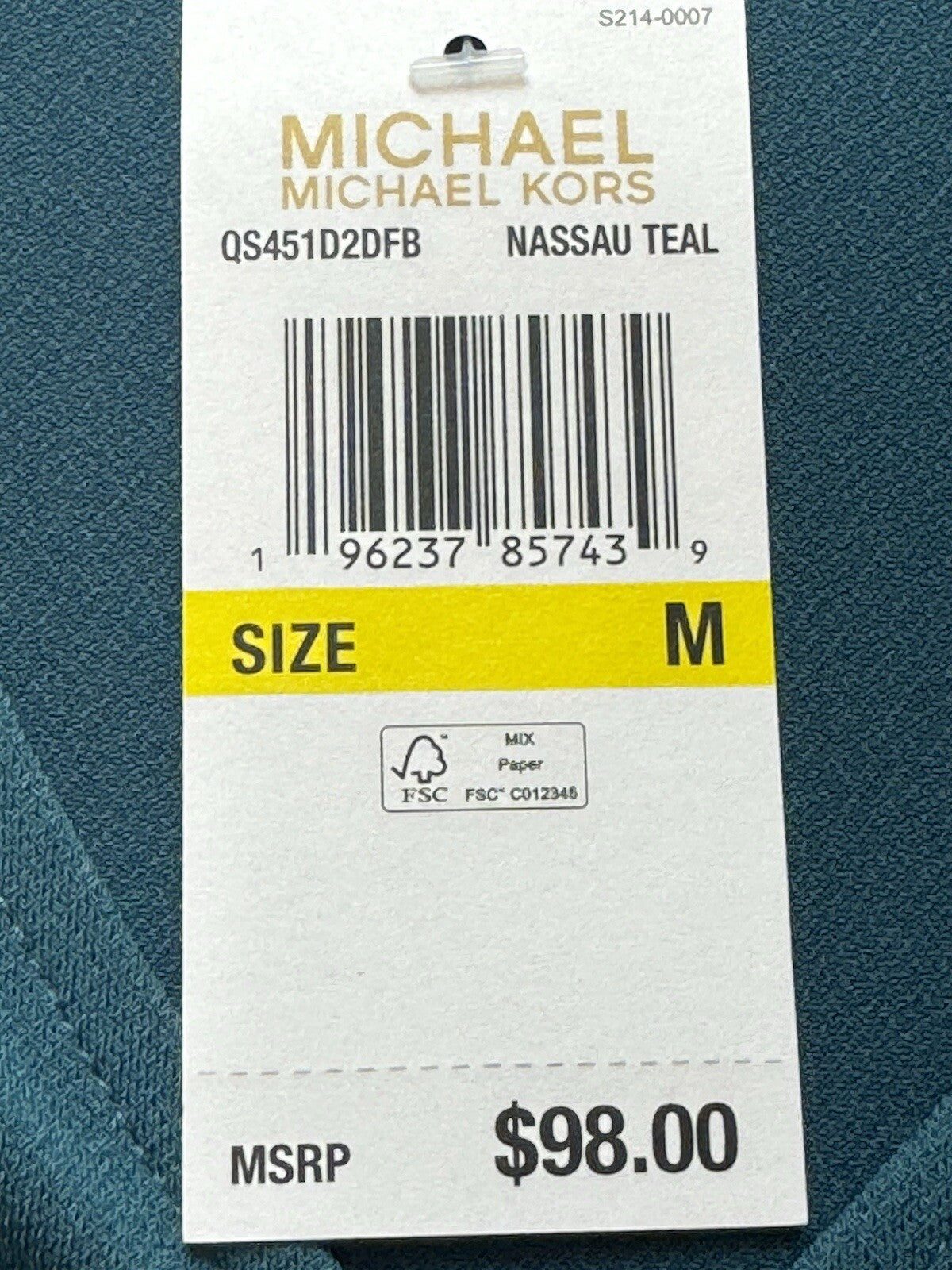 $98 Michael Kors Women’s Top Green Blouse Sz M. (B.66)