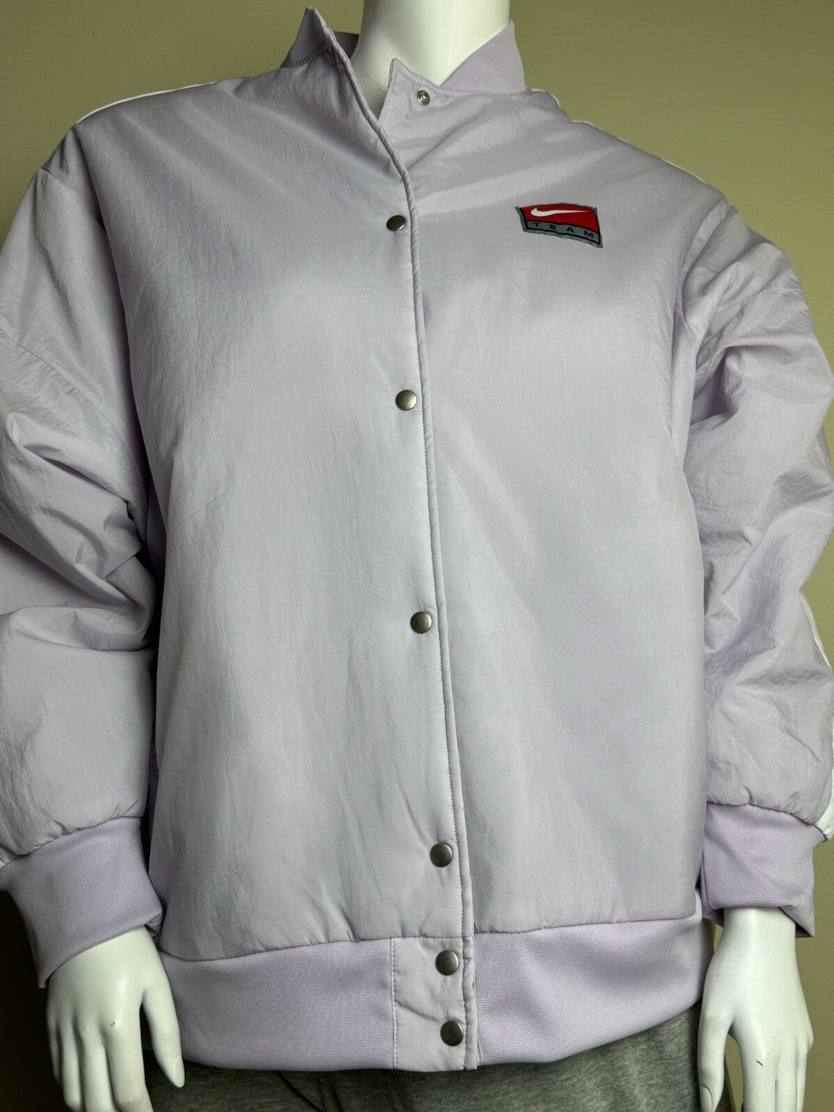 NIKE sportswear Womens bomber jacket Nike Logo Size XL Purple