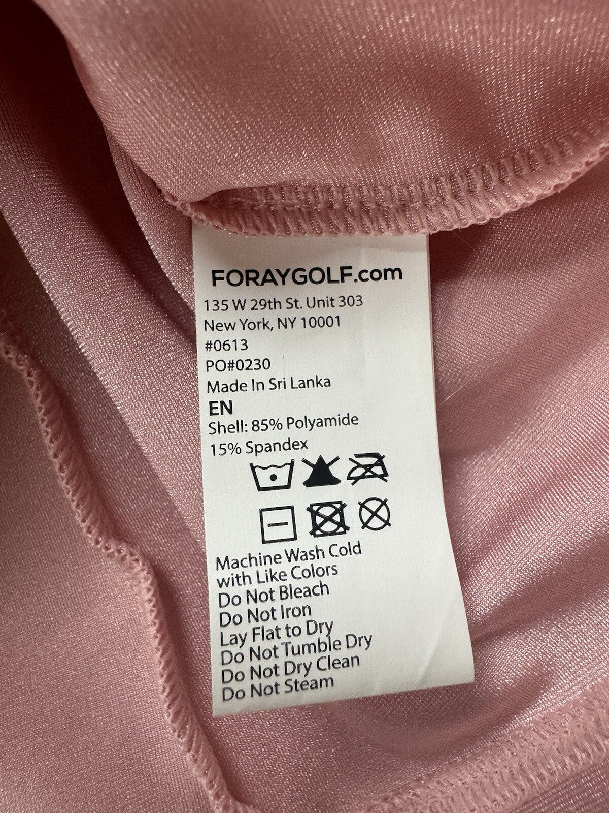 FORAY Women’s GOLF SHINE LAYERING JACKET Sz XS Pink (B.104)