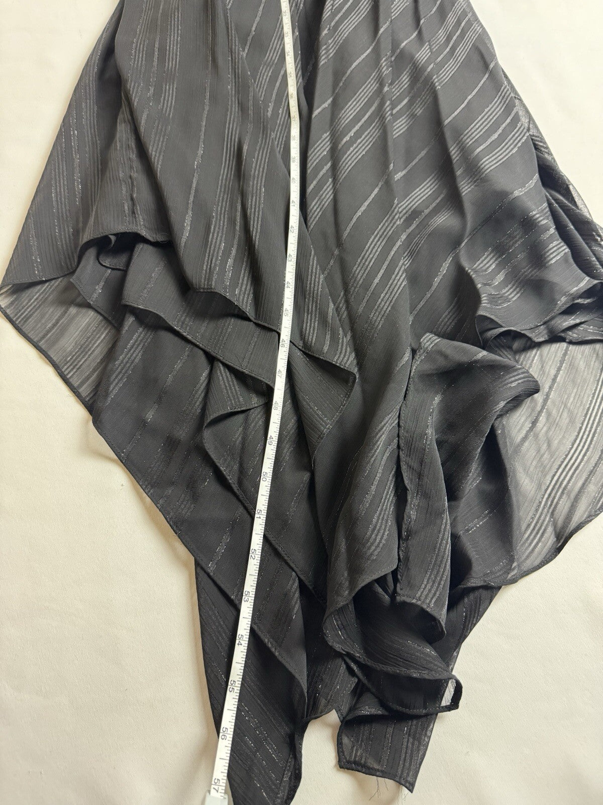 $168 NANETTE LEPORE Pleaded Black Dress Sz 10 (B.124)