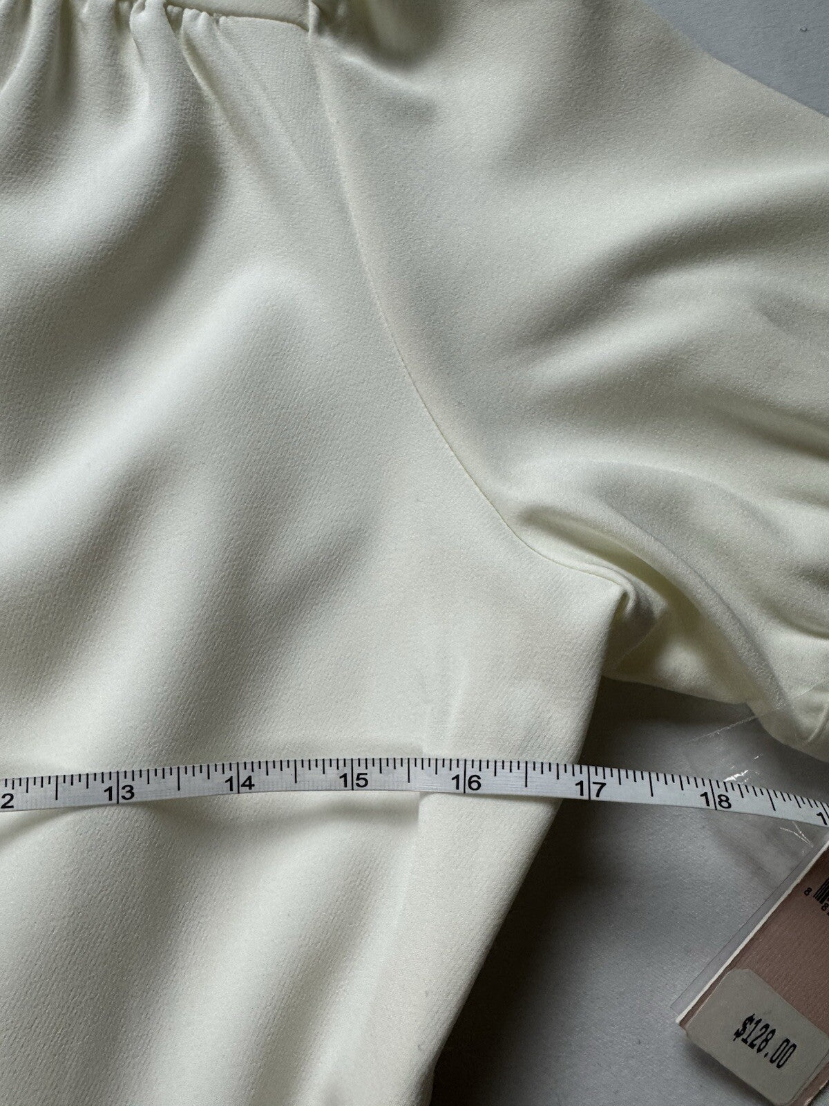 $128 NANETTE LEPORE Ivory Belted Dress Sz 4 (B.140)