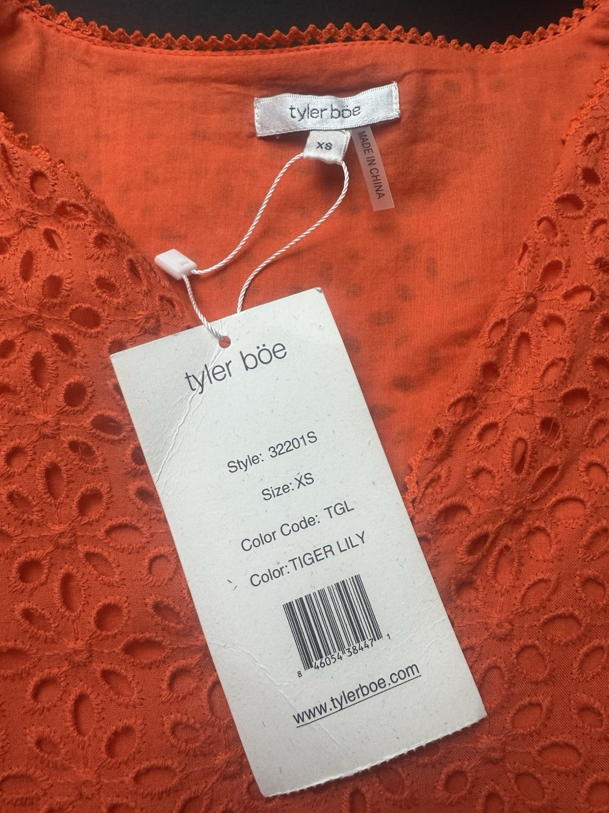 Tyler Boe Women’s Orange Lace Dress Size XS. (B.159)
