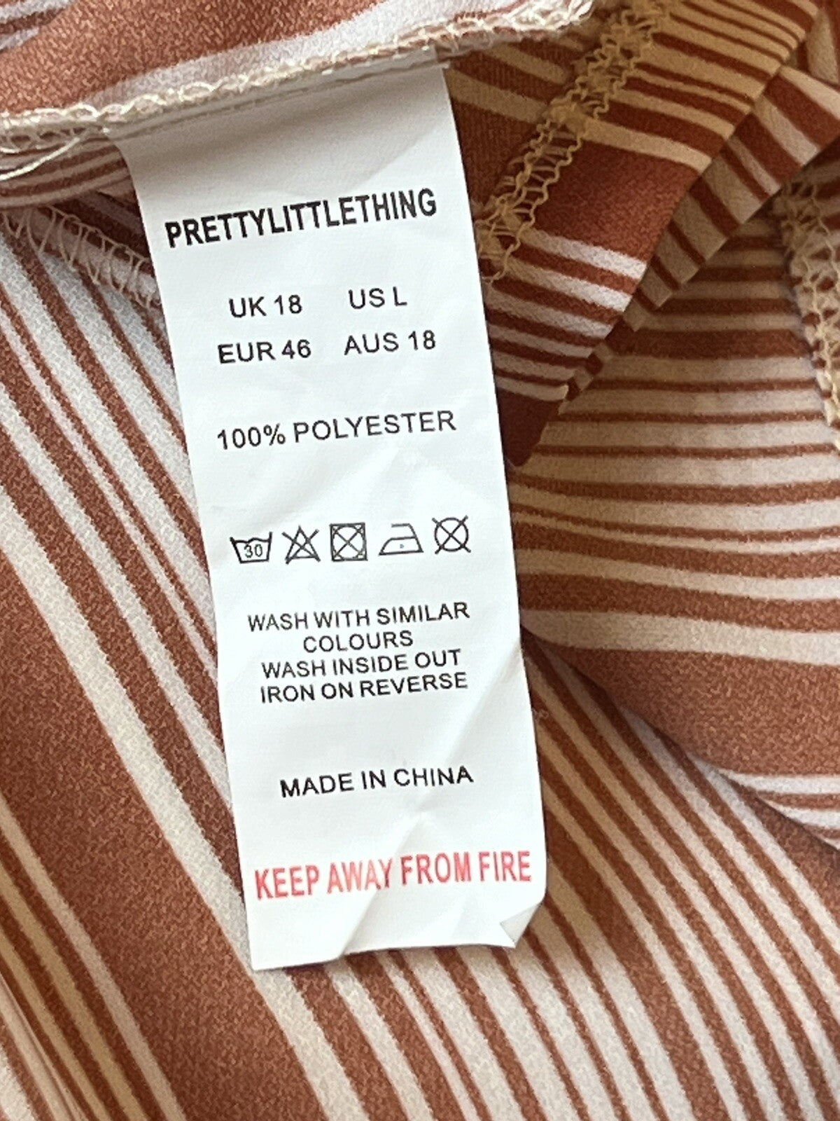 Pretty Little Thing Stripes Open Front Kimono Duster Size L Topper Coverup (9)