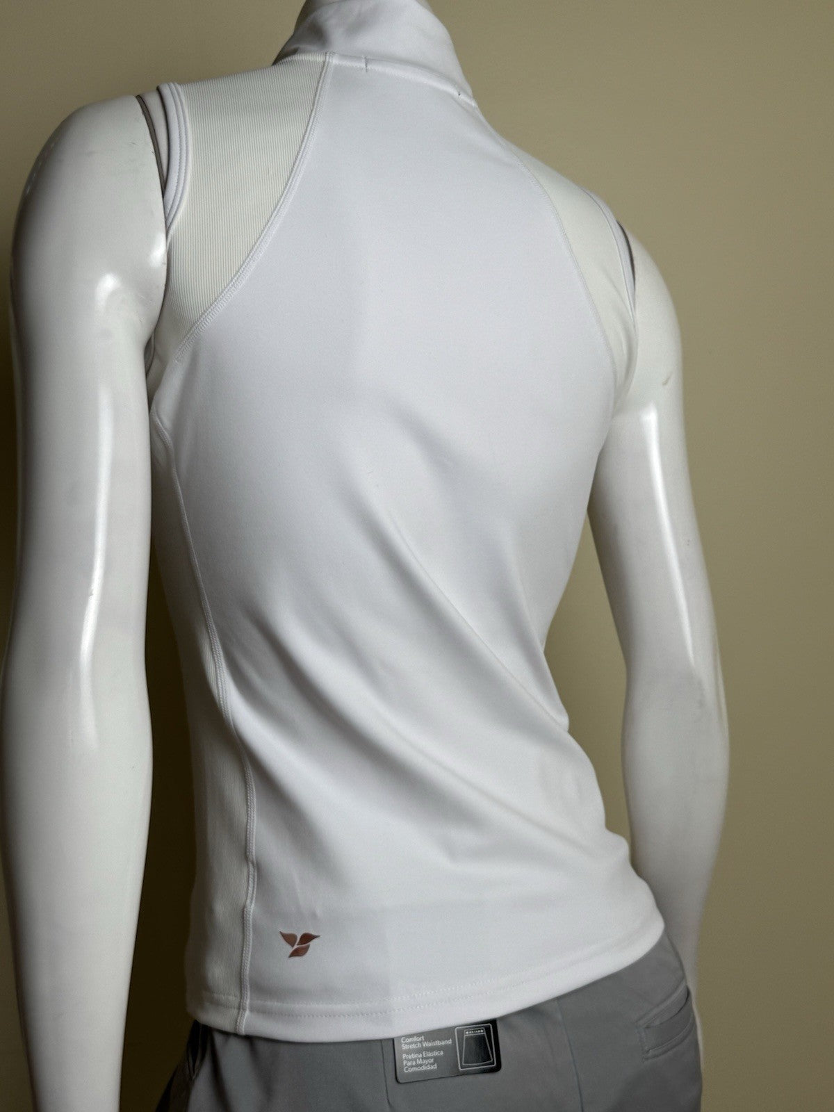 Calliope Women's Full Zip Vest Ivory Size M. (B.070)