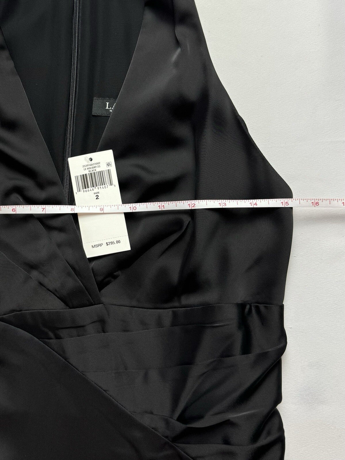 $295 Lauren Ralph Lauren Sleeveless Long Black Dress Size 2. (B.18)