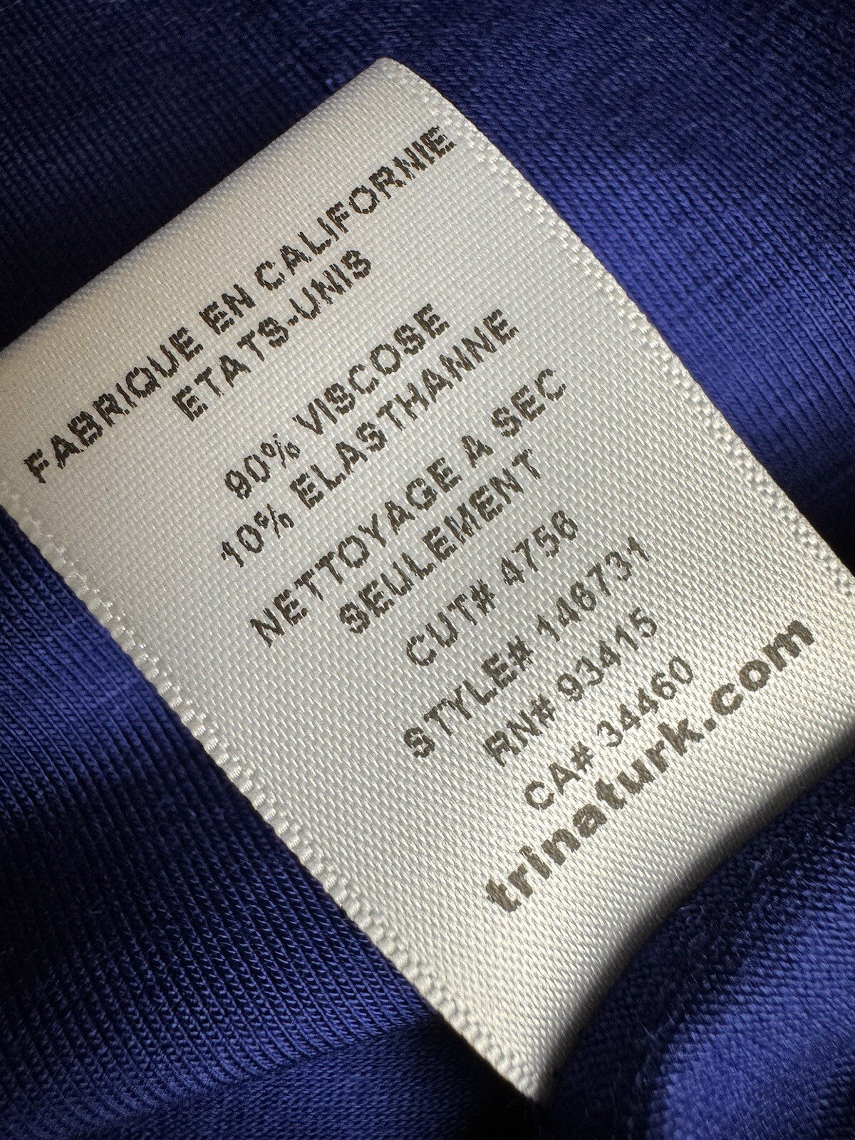 TRINA TURK Goldie Maxi Dress in Royal Blue Sz S (64)