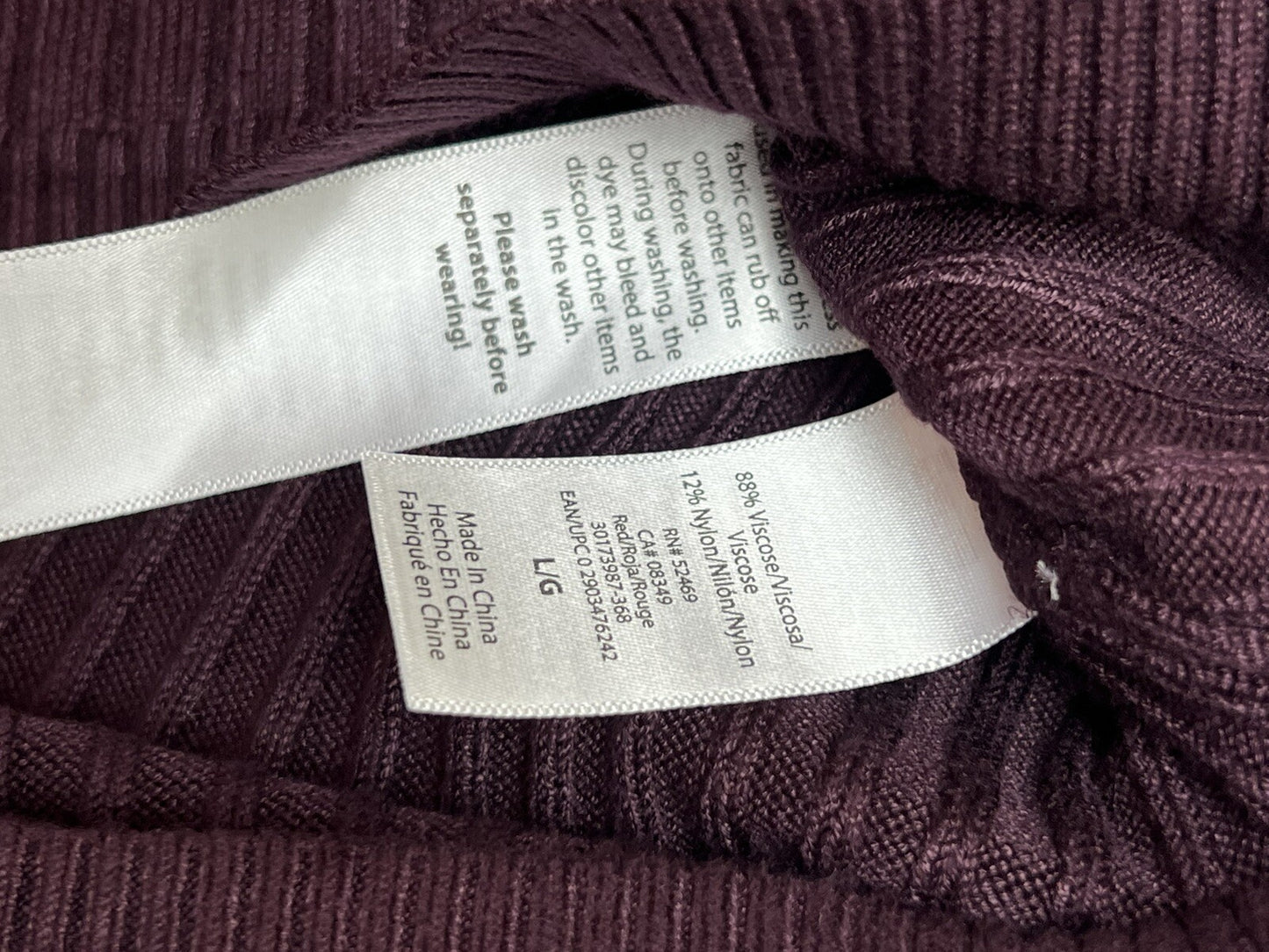 WOMEN'S SOFIA VERGARA BACK TWIST SWEATER DRESS Sz L Marron