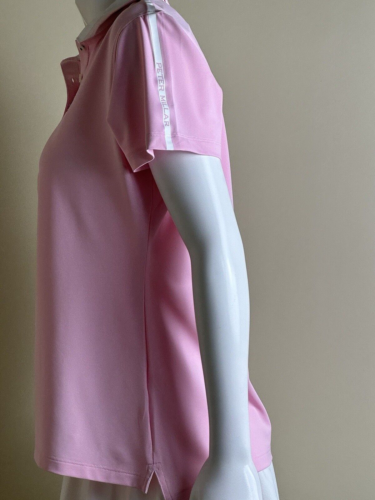 Peter Millar Women’s Golf Polo Shirt Pink Sz L. (B.80)