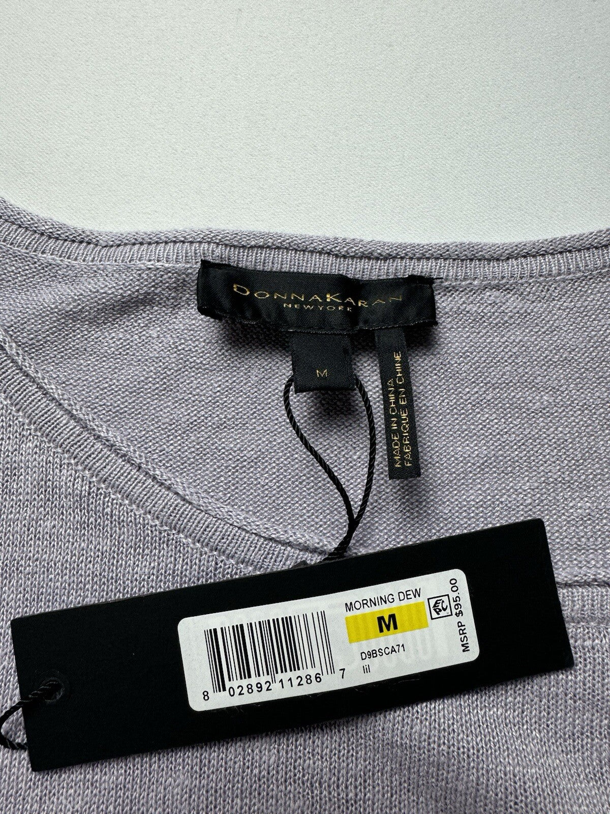 $95 Donna Karan Blouse Lilac Top Sz M. (B.102)