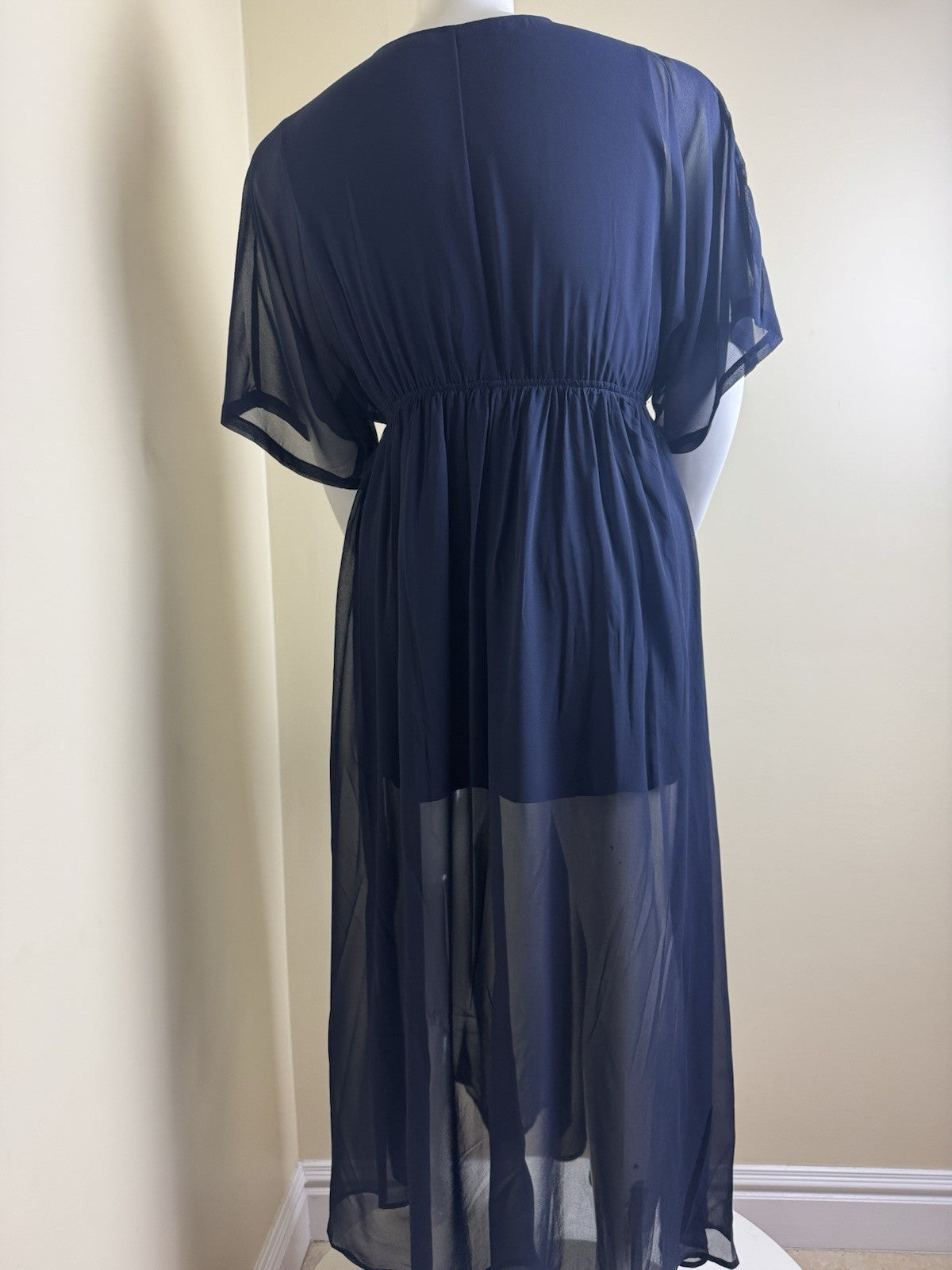 Women's Navy Maxi Dress Sz XL. (B.166)