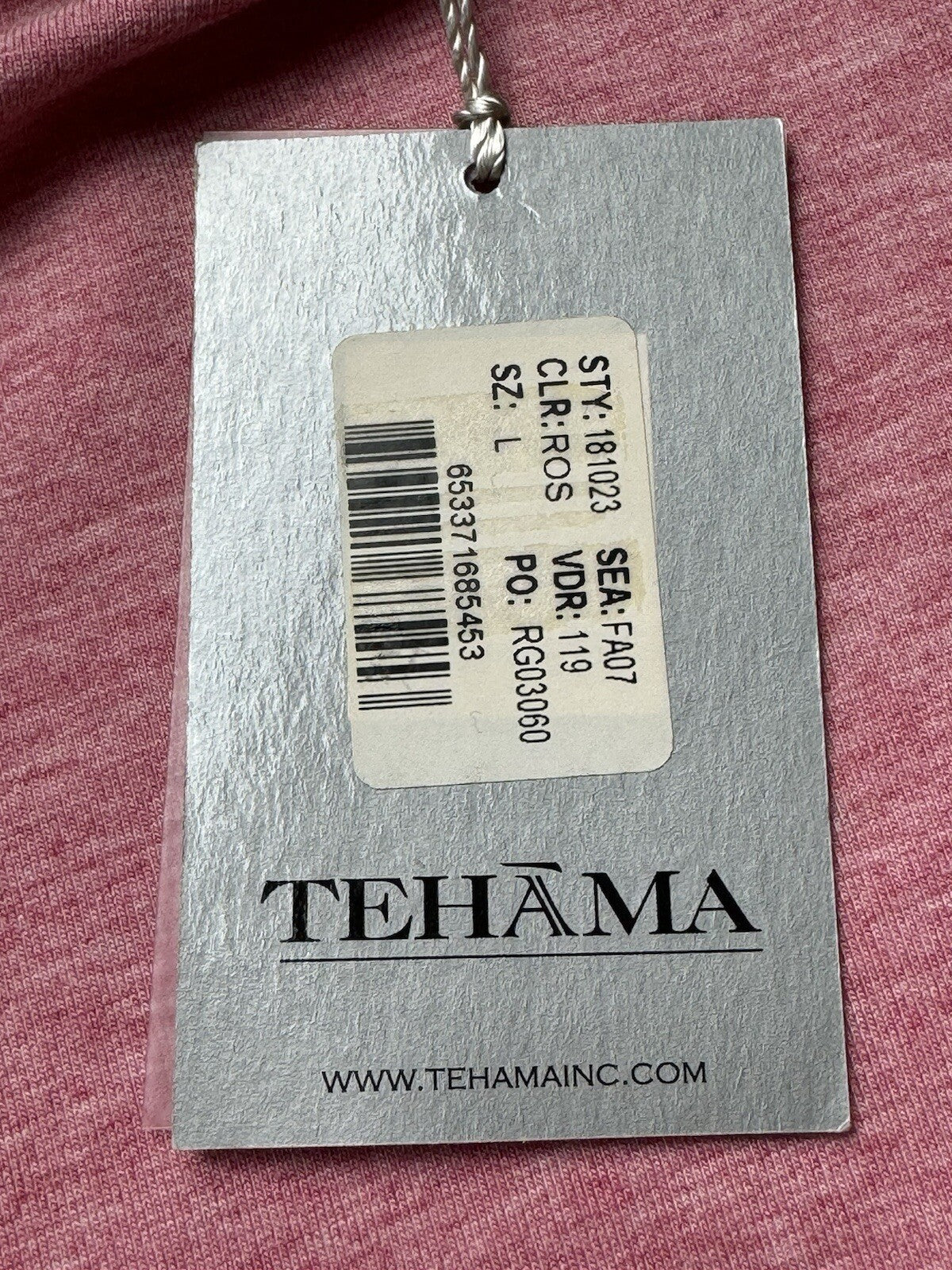 TEHAMA Women’s Rose Mock Neck Sweatshirt Sz L. (B.96)