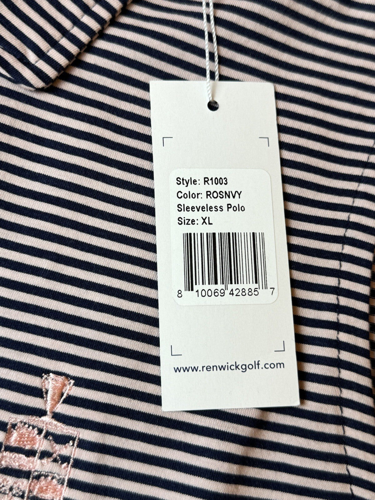 Renwick Women’s Polo Shirt Sz XL Golf Striped Cotton (77)