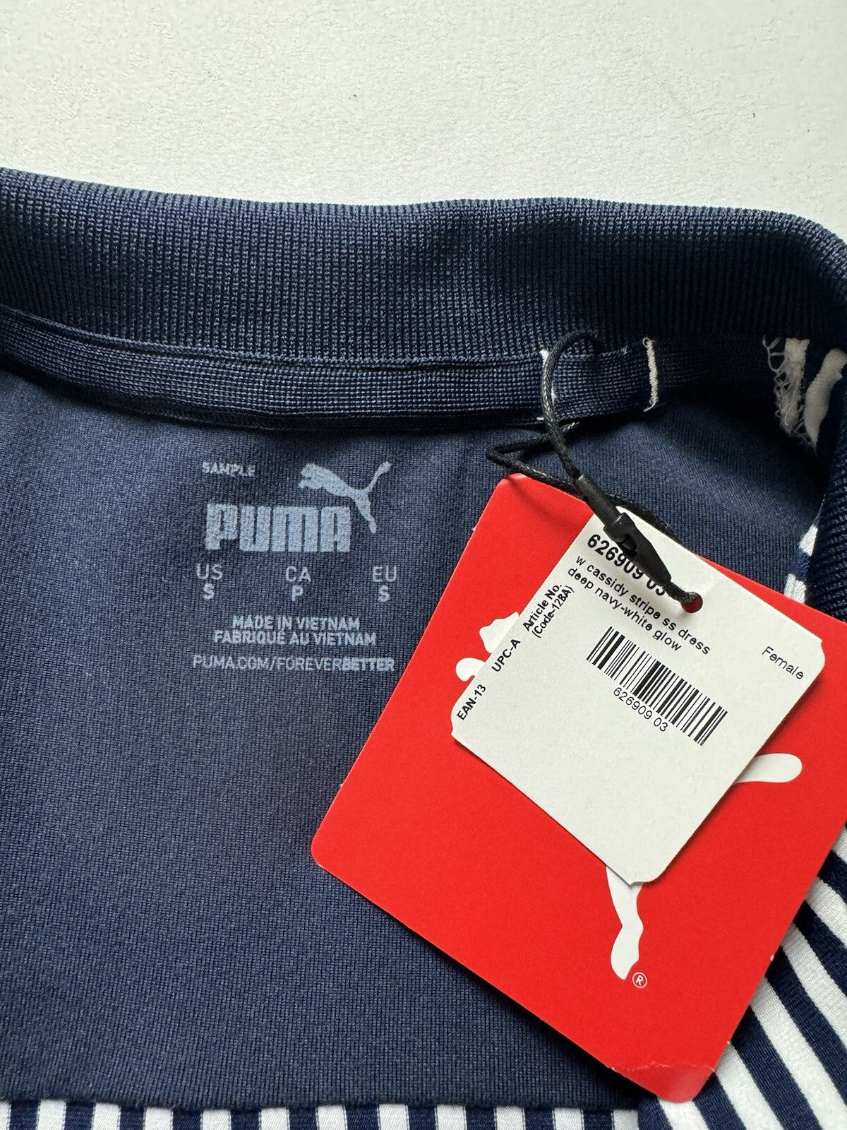 Puma Women’s Polo Striped Dress w/ Shorts Sz S (B.115/7)