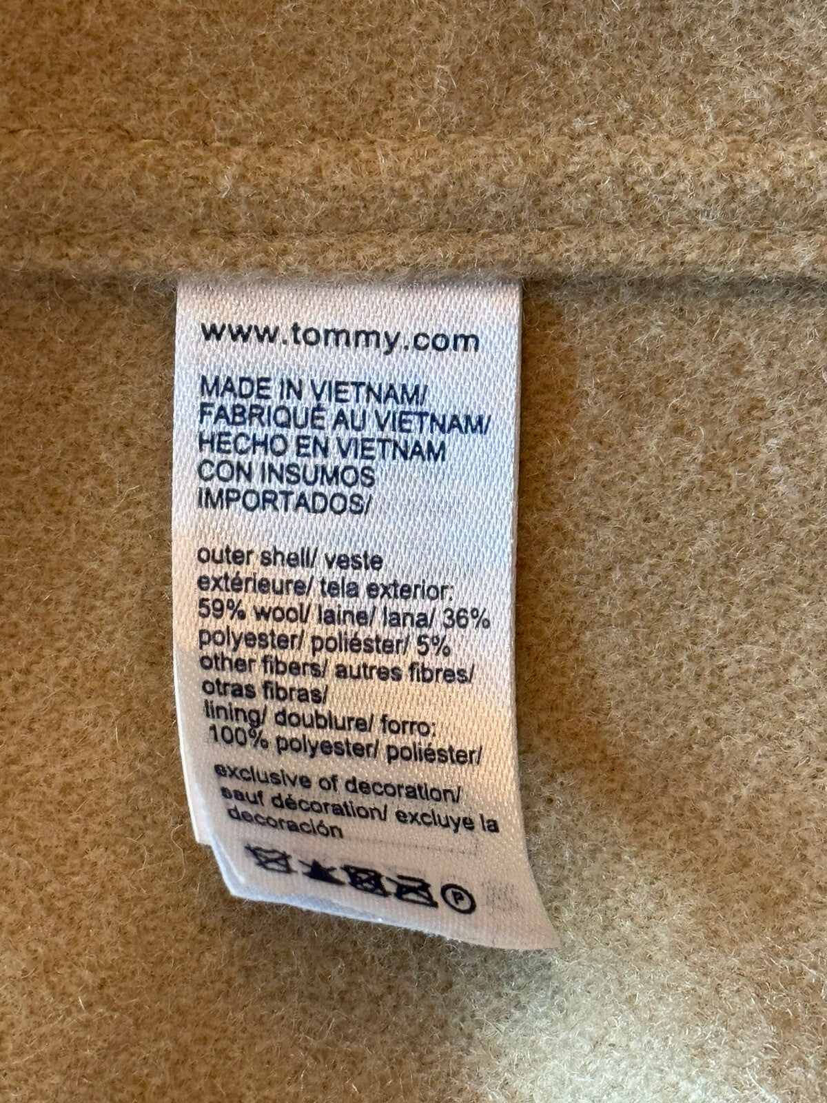 $289 Tommy Hilfiger Women’s Wool Trench Coat Storm Pea coat W/ Vest Sz XL . (55)