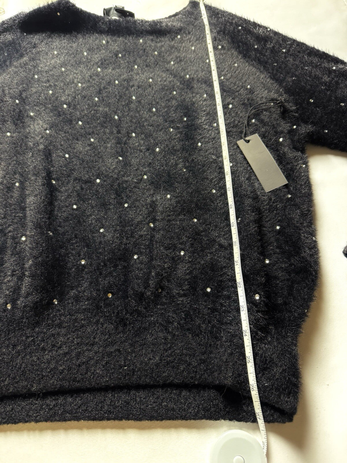 Alice Blue Women's Black Rhinestone Sweater Size L. (B.110)