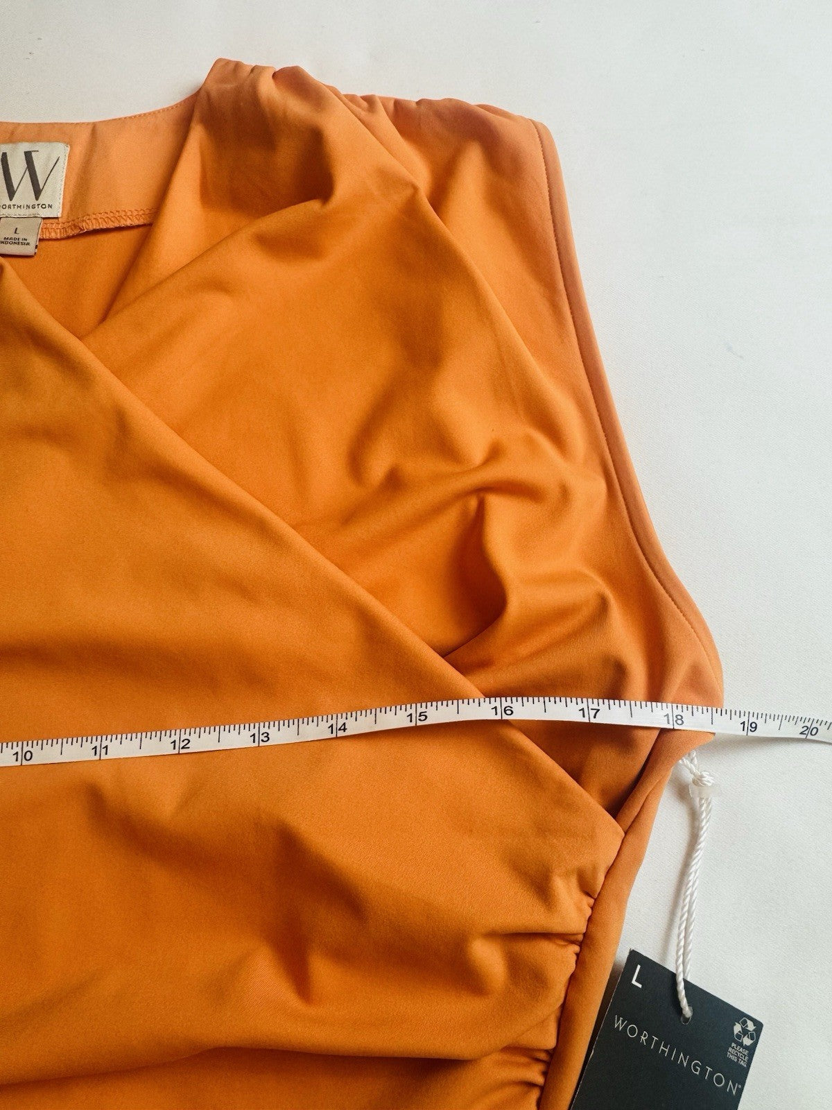 $80 Worthington Women’s Orange Bodycon DRESS Size L. (B.164)
