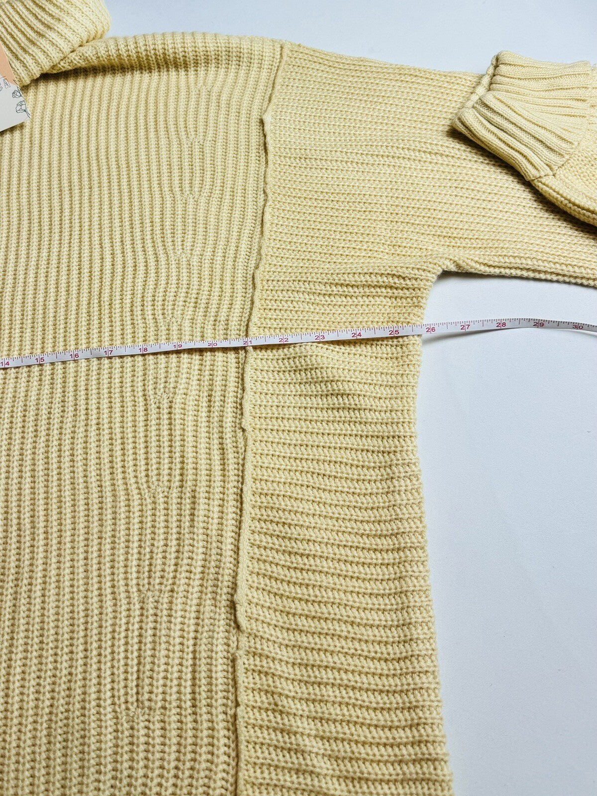 BTFBM Women’s Oversize Yellow Pull Over Top Dress Sweater Sz XL. (71)