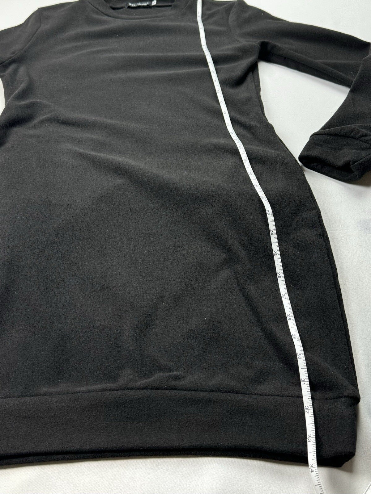 Xuan2Xuan3 Women’s Black Fleeces Long Sleeve Sweater Dress Sz S. (B.99)