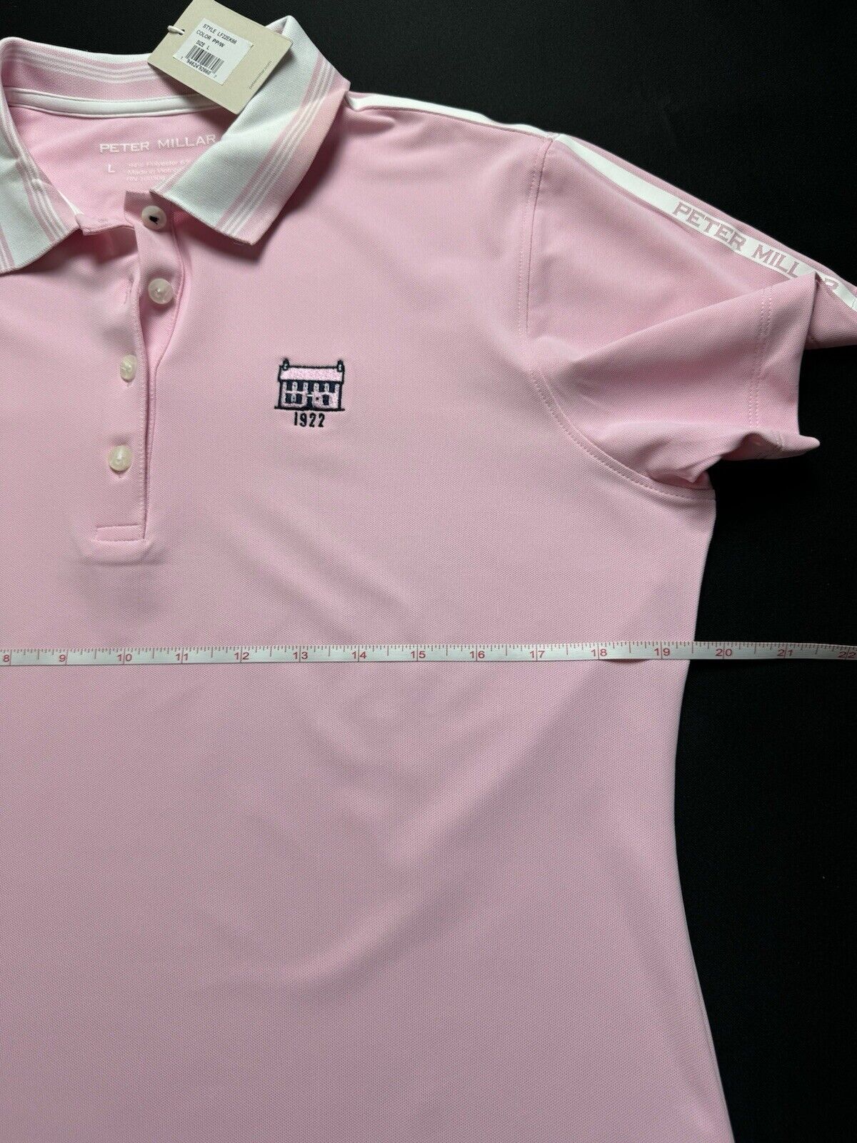 Peter Millar Women’s Golf Polo Shirt Pink Sz L. (B.80)