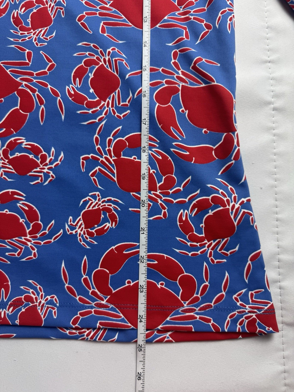 Sailor-Sailor Women’s Crabs Printed Golf Tennis Shirt Size L (B.161)