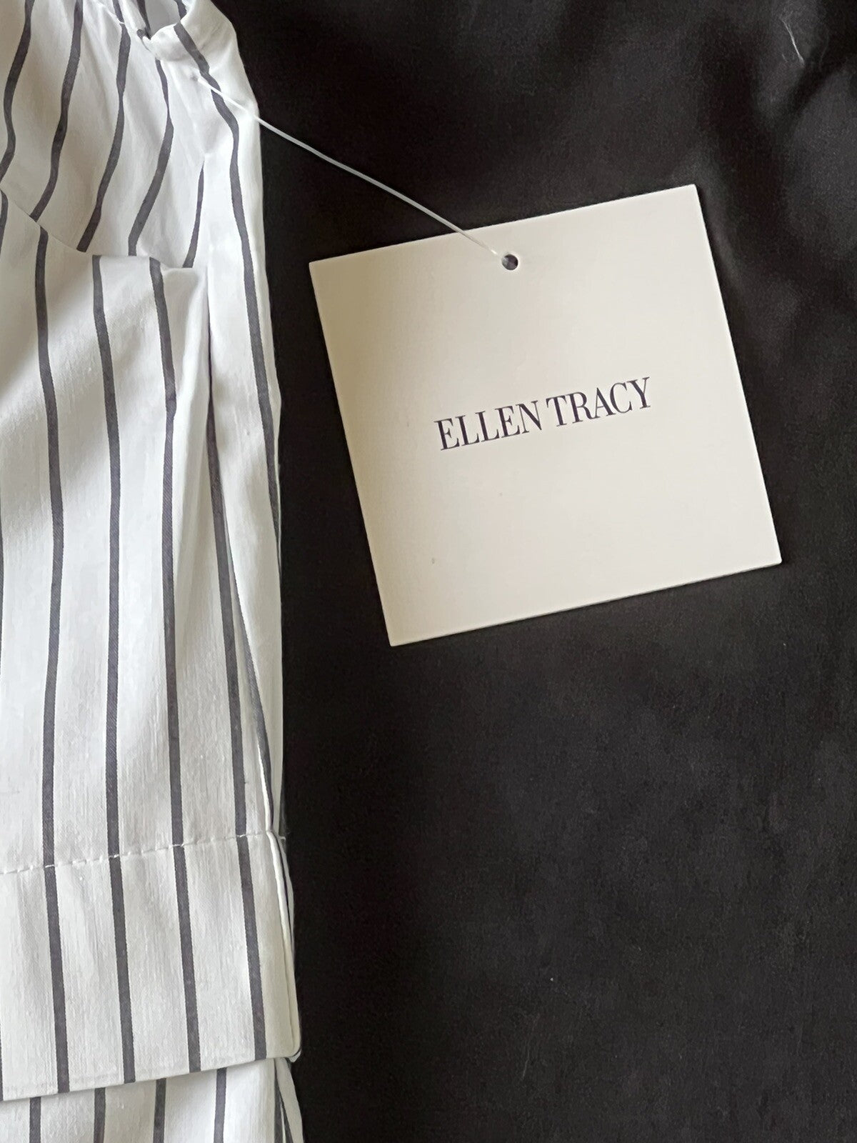 Ellen Tracy Women's Striped Sleeveless Shirt Sz M