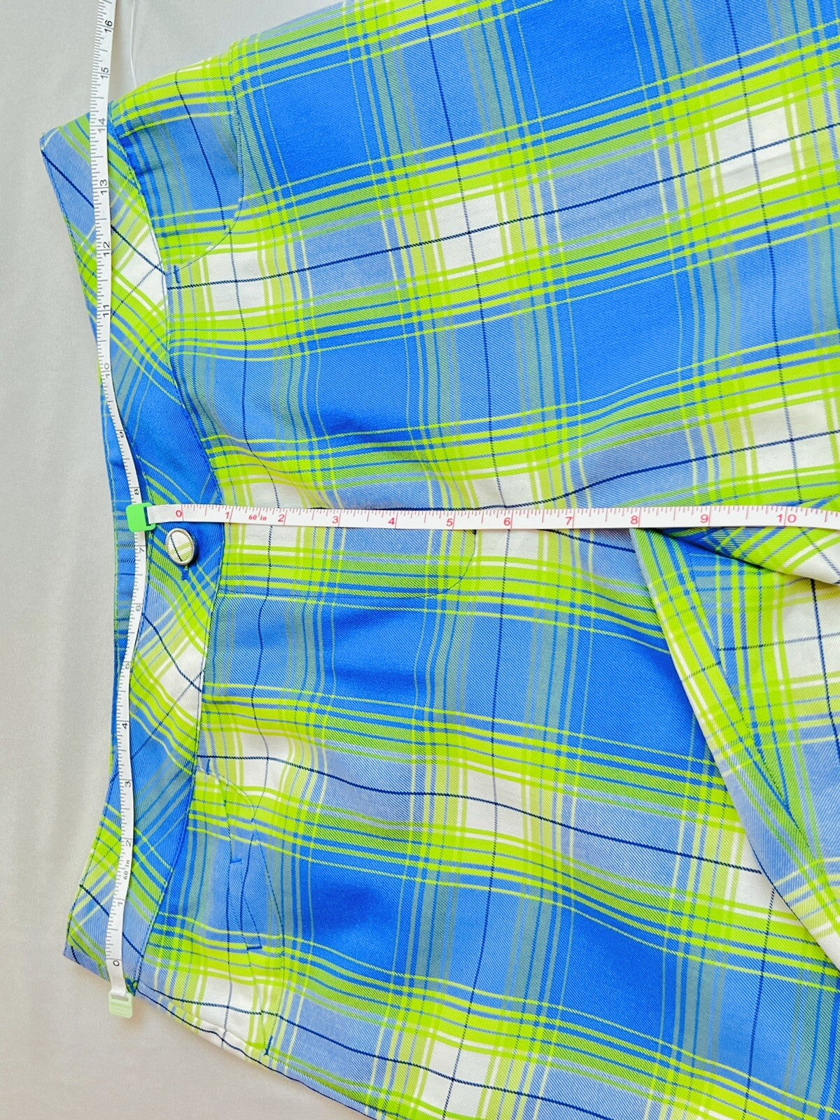 EP Pro Women’s Aqua Blue/Green Plaid Golf Shorts Size 4