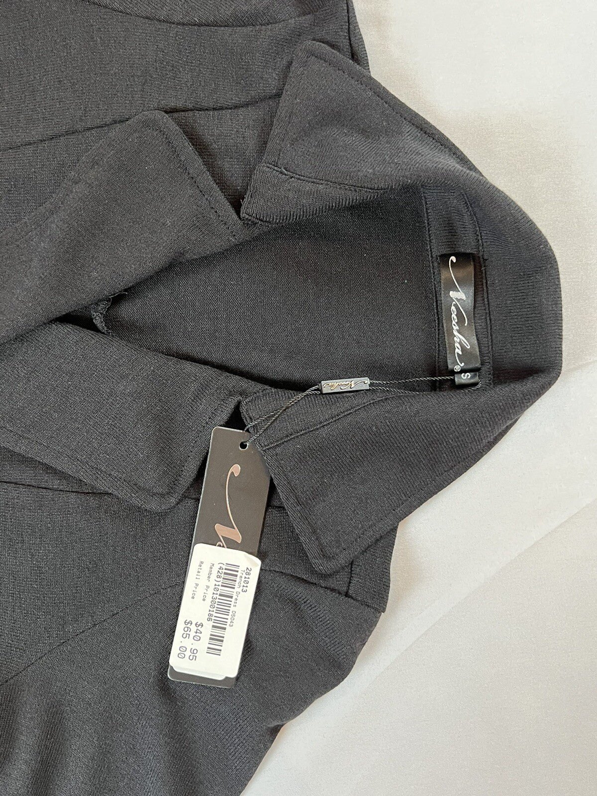 Neesha Women’s Trench Coat Black Jacket Sz S