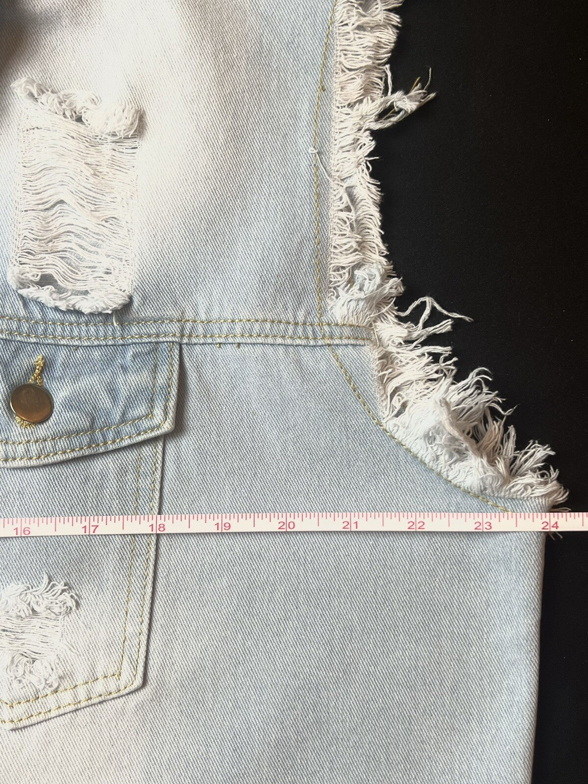 Sneak Peek distressed Blue Jean Dress Size 2XL (7)